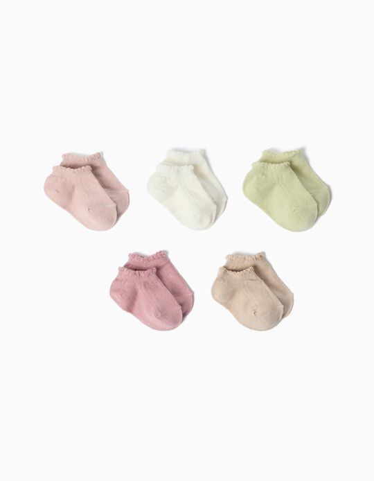 Comprar Online Pack 5 Pares de Meias Tornozelo, Menina, Multicolor