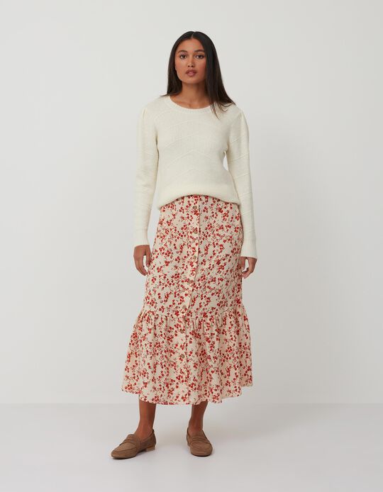 Long Floral Skirt, for Women