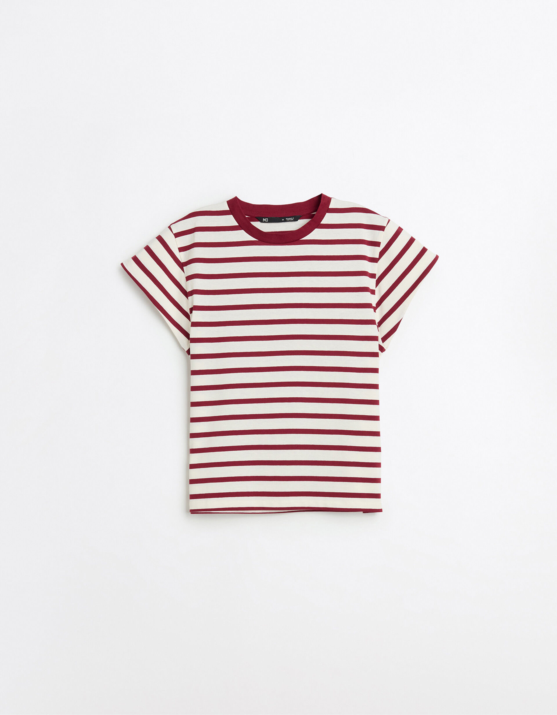 Comprar Online T-shirt Riscas, Mulher, Vermelho Escuro