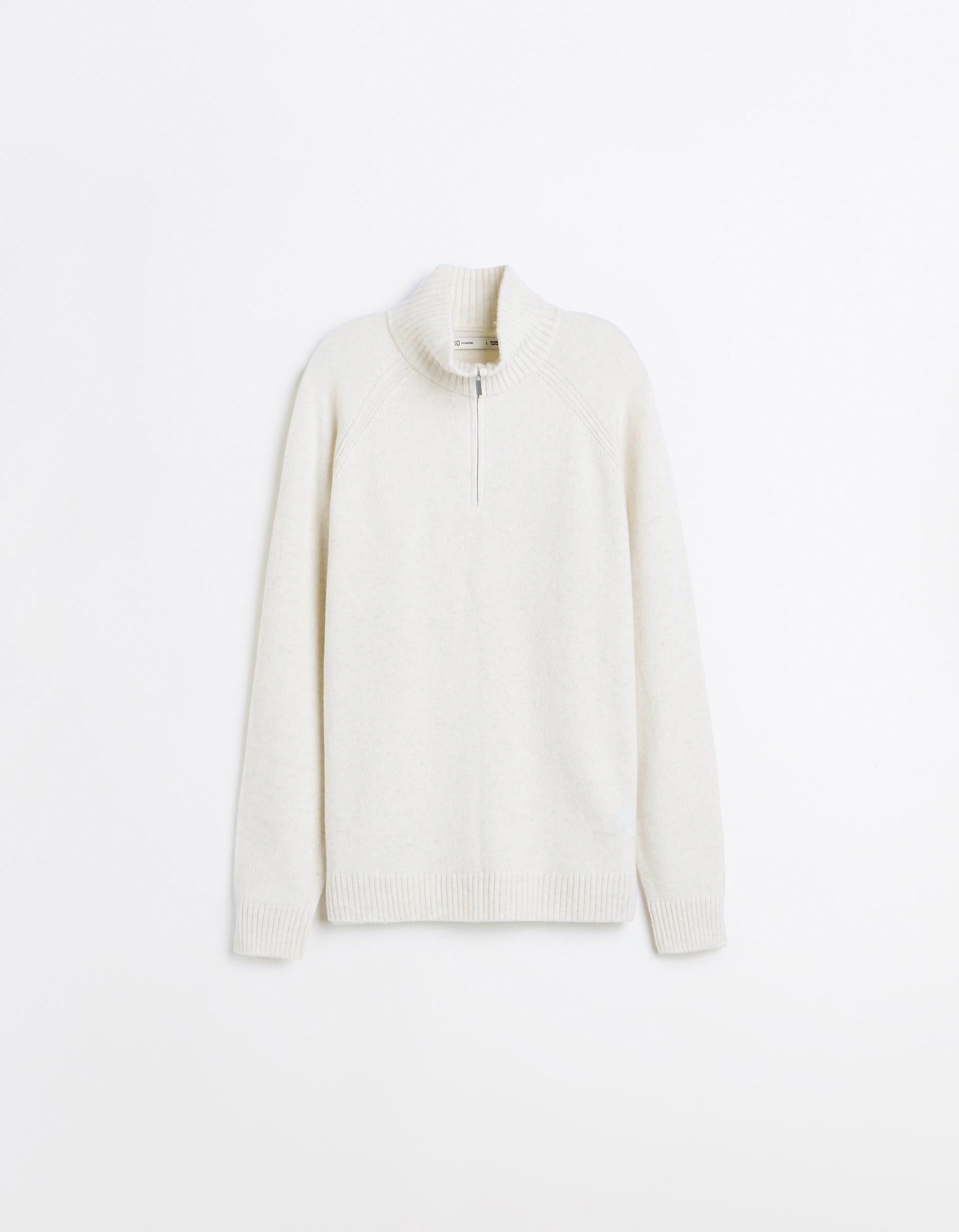Comprar Online Camisola Com Mistura De L&atilde;, Homem, Cru