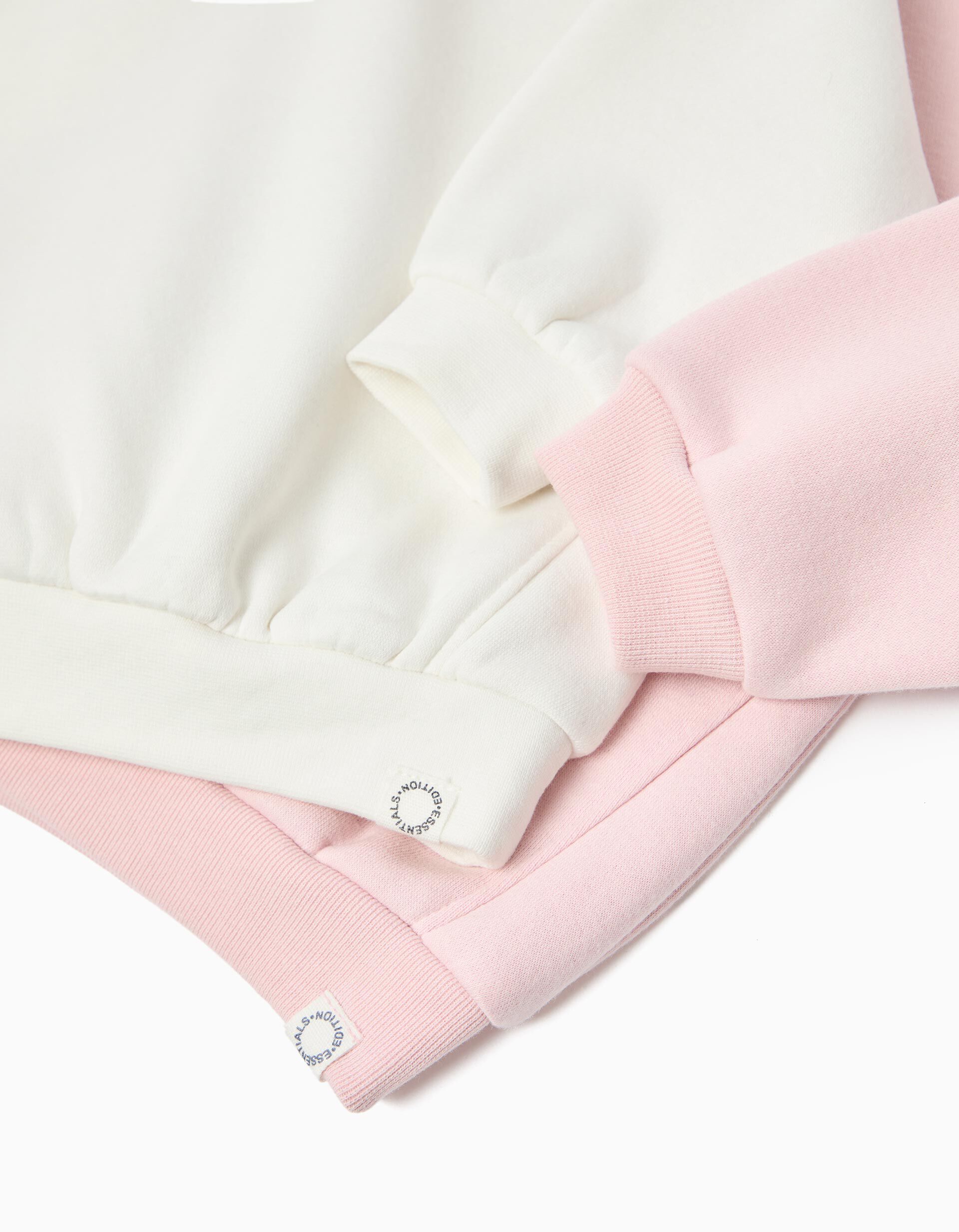 Comprar Online Pack 2 Sweatshirts de Felpa, Menina, Rosa Claro