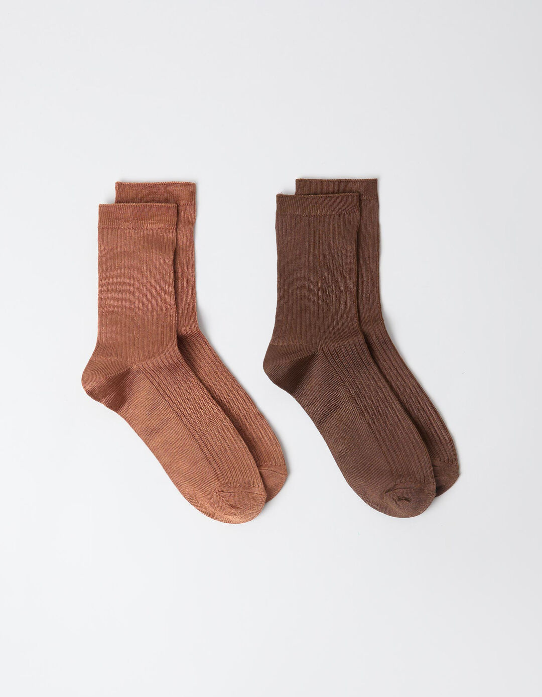 Pack 2 Pares De Meias, Mulher, Castanho Escuro