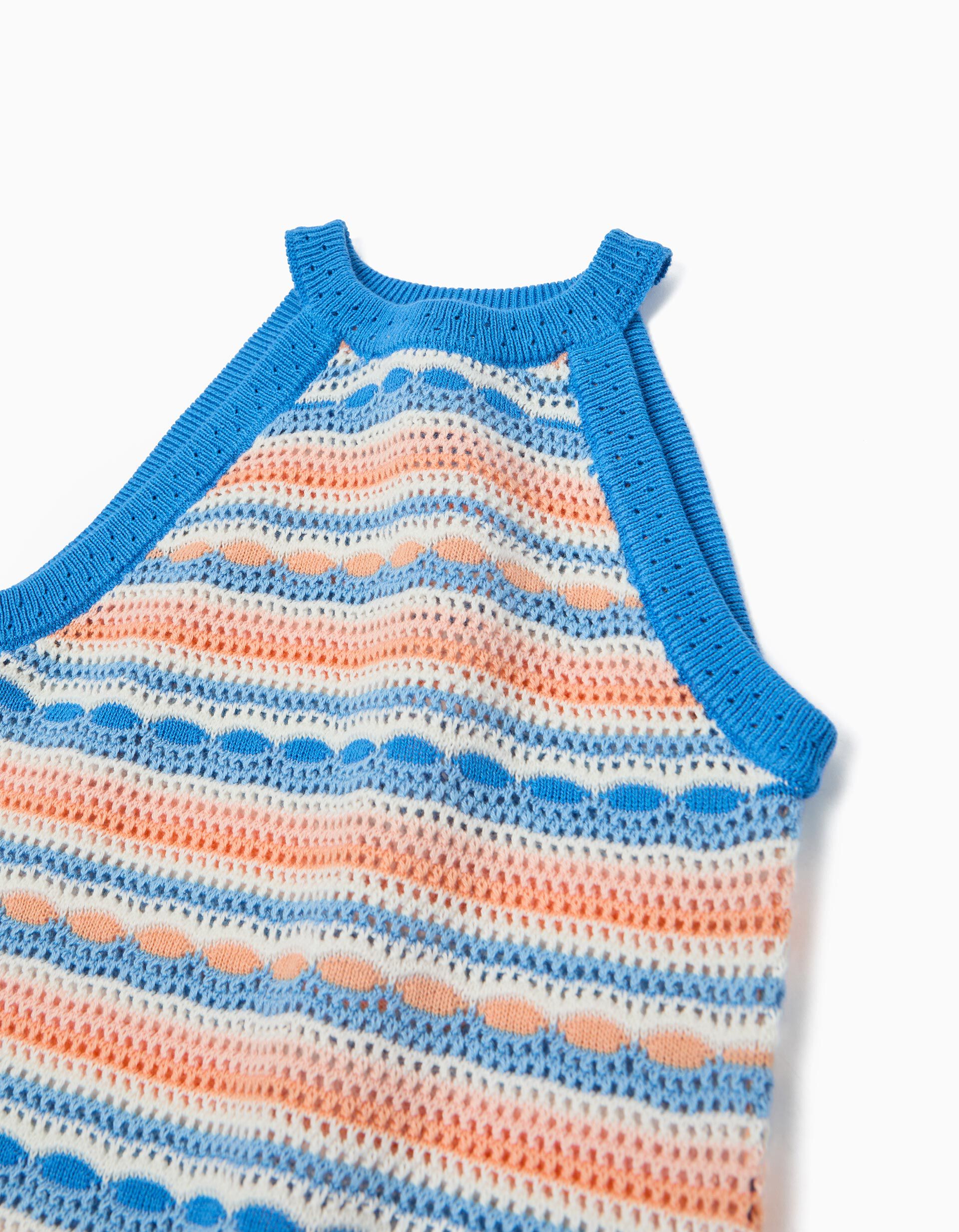 Comprar Online Vestido Crochet, Menina, Azul