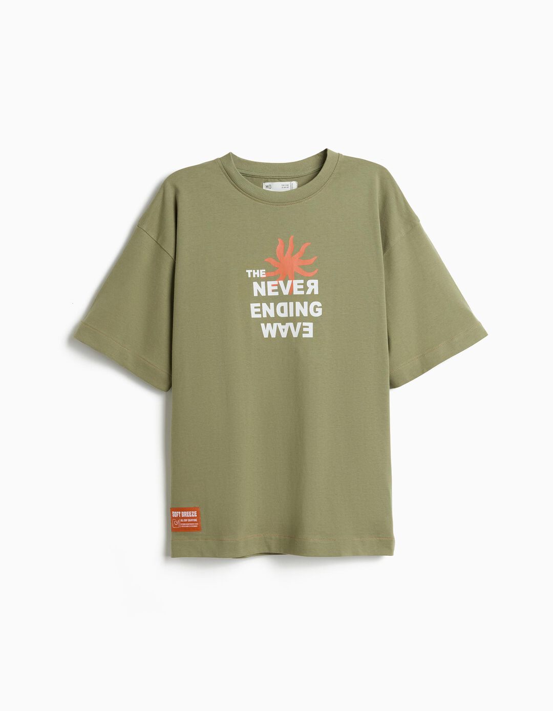 T-shirt 'Loose Fit', Menino, Verde Escuro