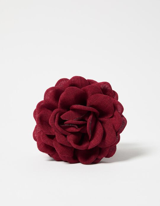 Comprar Online Mola de Cabelo com Flor, Mulher, Vermelho