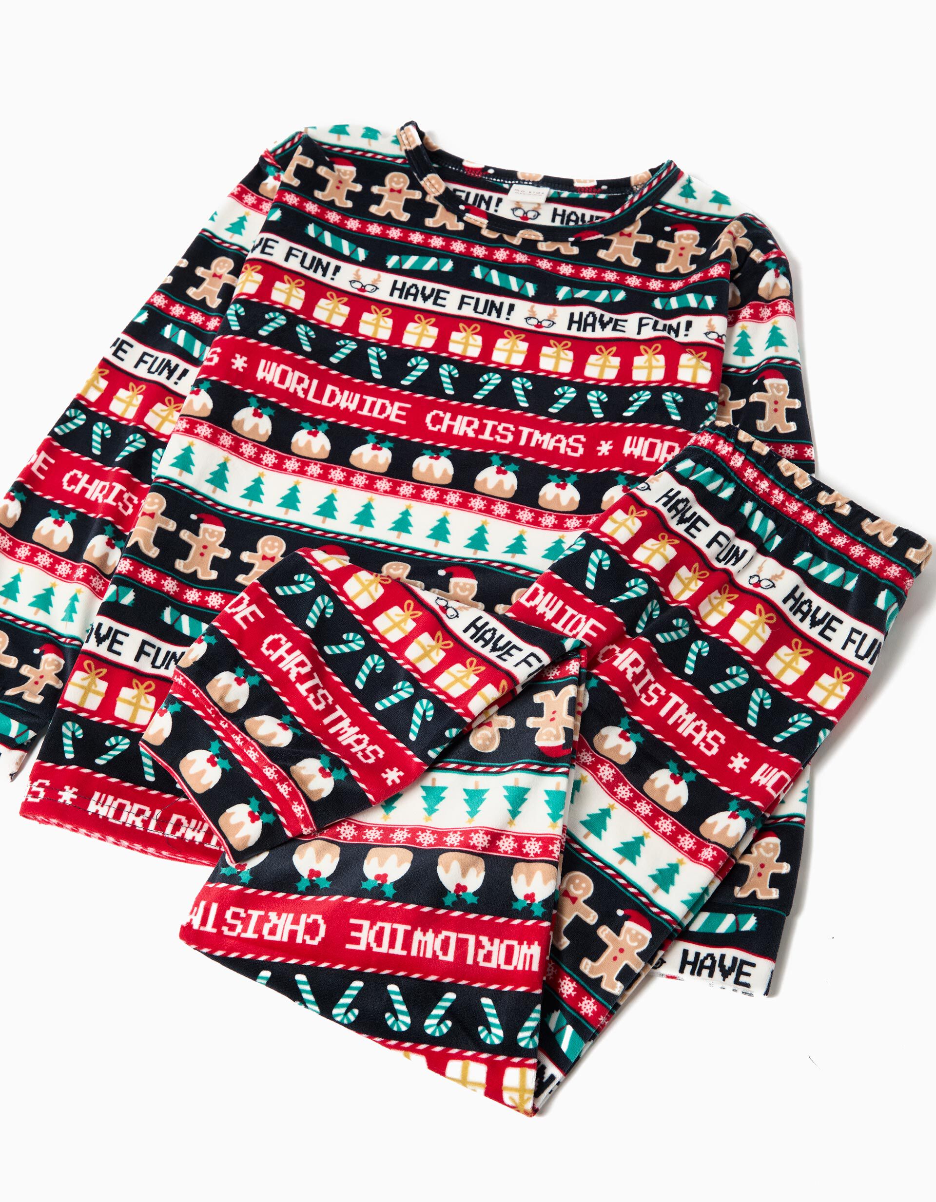 Comprar Online Pijama Aveludado de Natal, Crian&ccedil;a, Multicor