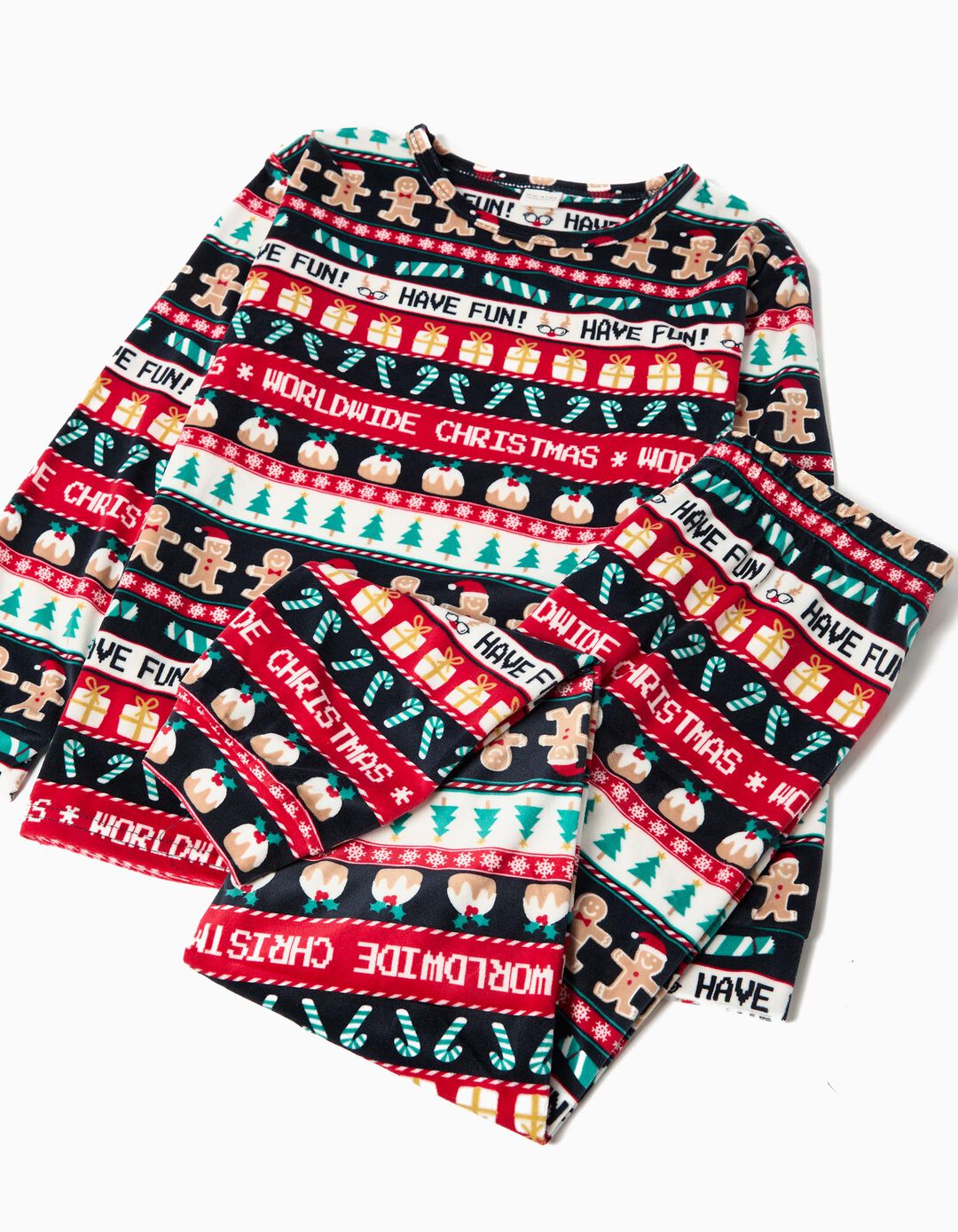 Pijama Polar de Natal, Menina, Multicor