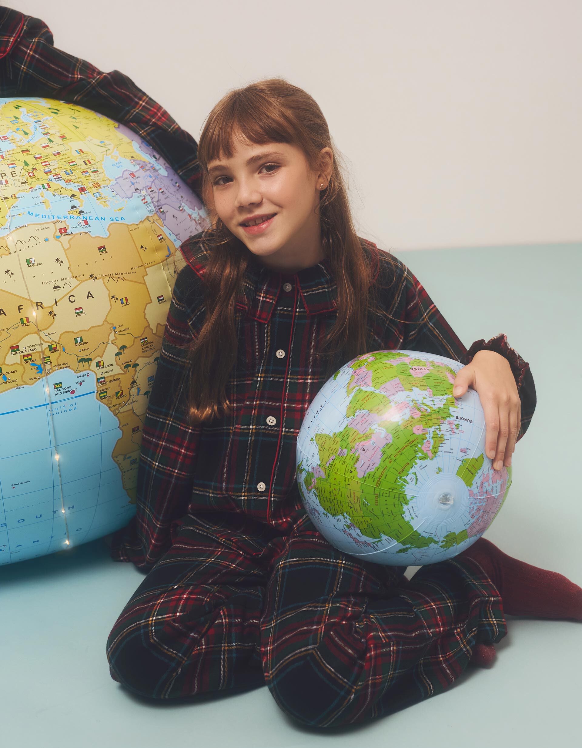 Pijama Flanela Natal, Menina, Multicor