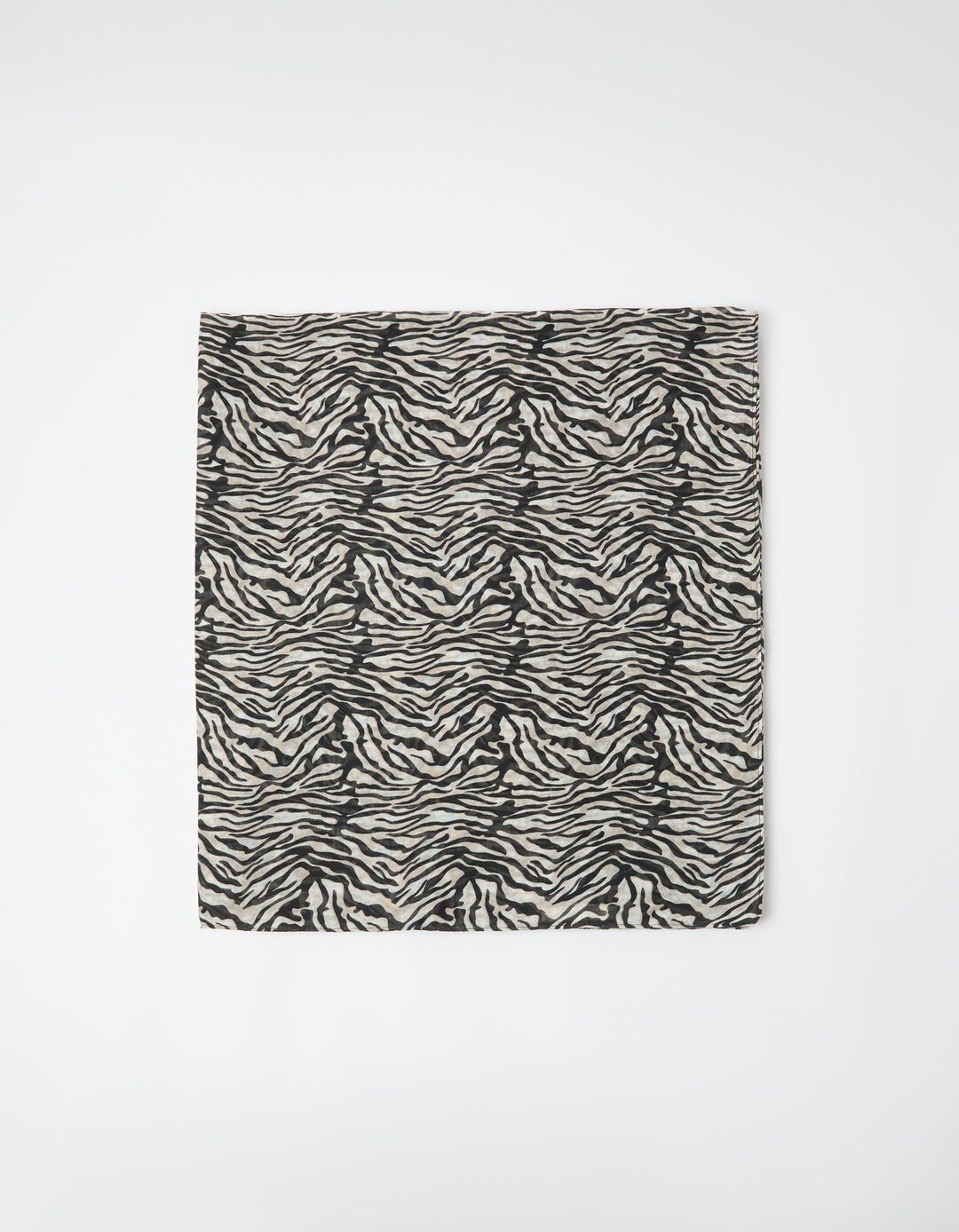 Len&ccedil;o Animal Print, Mulher, Preto