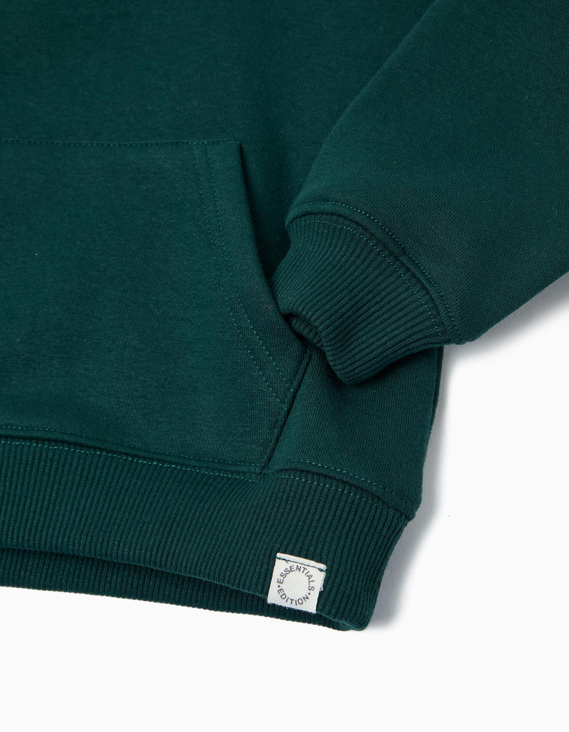 Comprar Online Sweatshirt com Capuz, Menino, Verde Escuro
