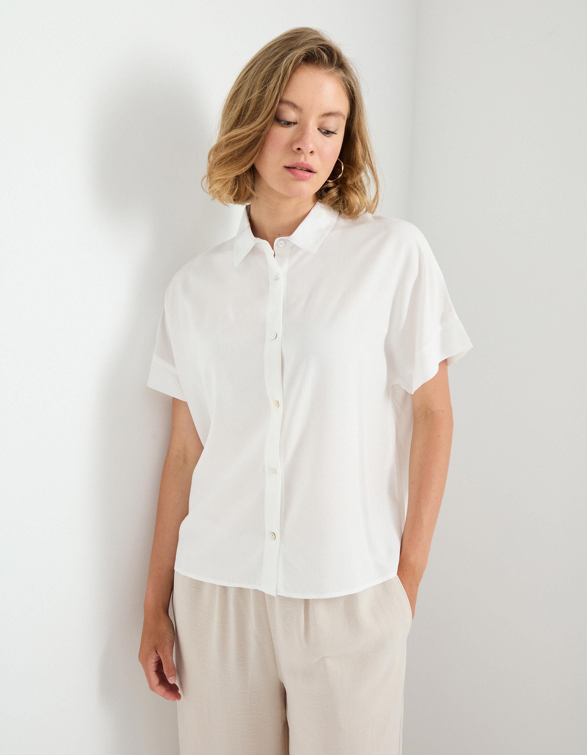 Comprar Online Camisa Viscose, Mulher, Bege Claro