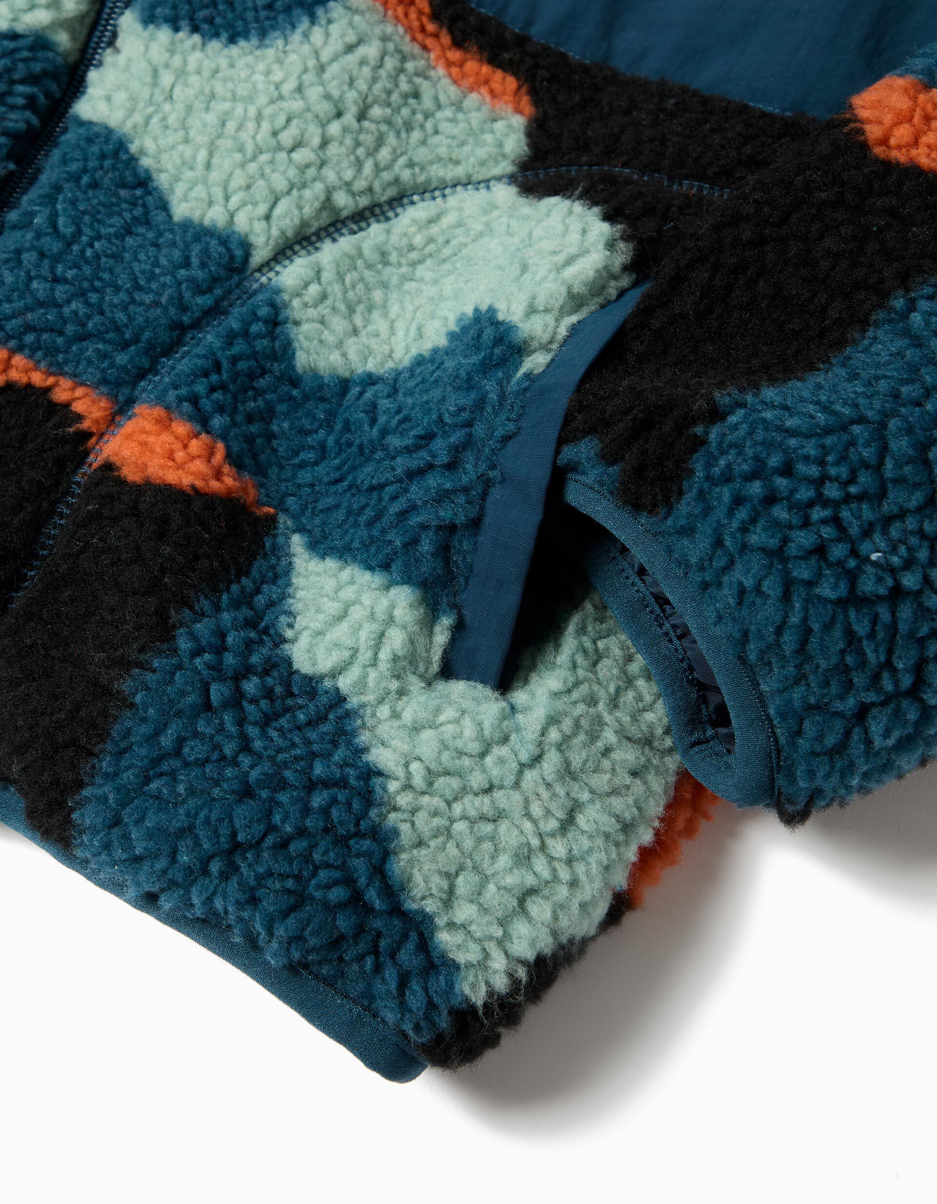 Comprar Online Casaco de Sherpa, Menino, Azul