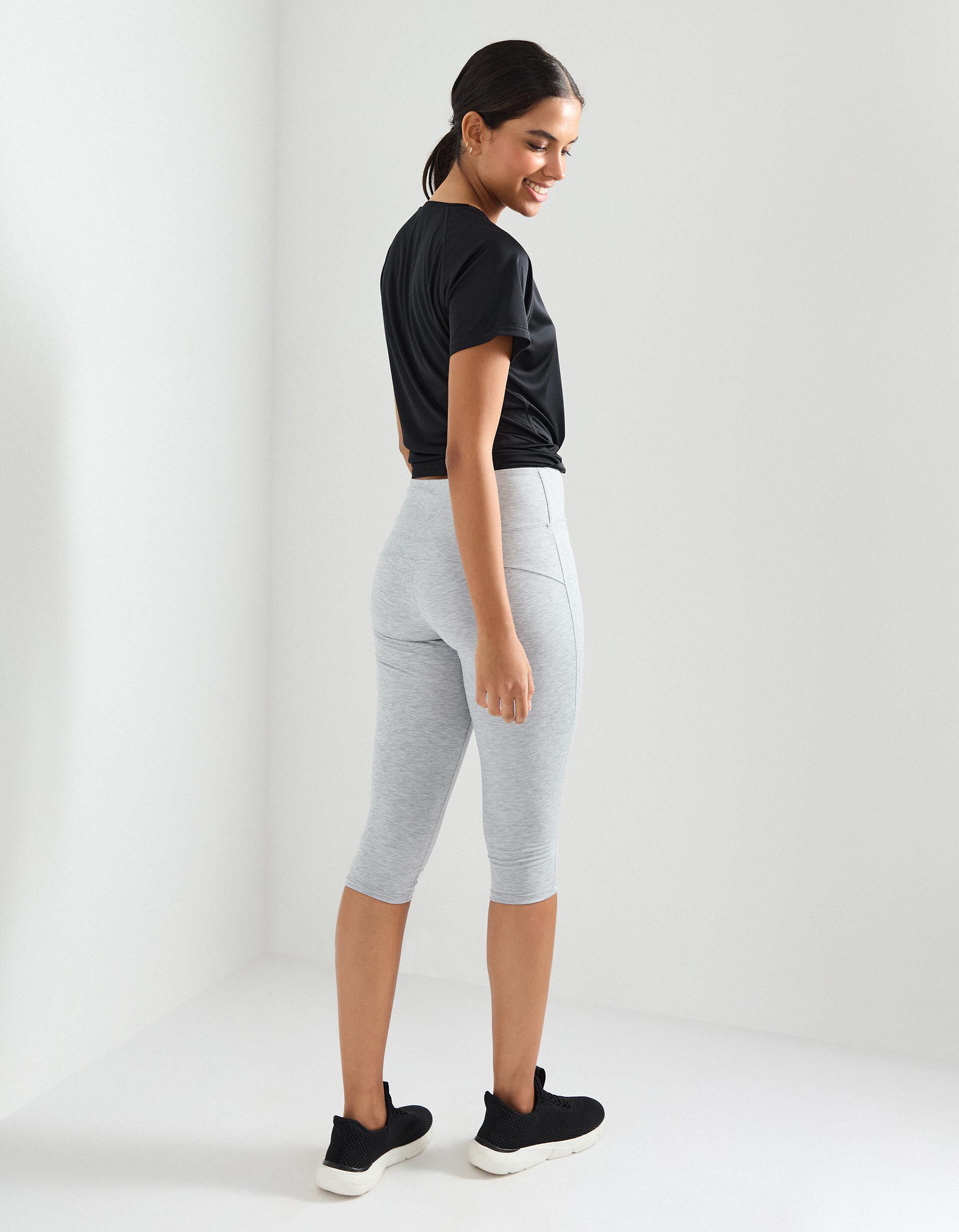 Comprar Online Leggings de Desporto Curtas, Mulher, Cinzento 