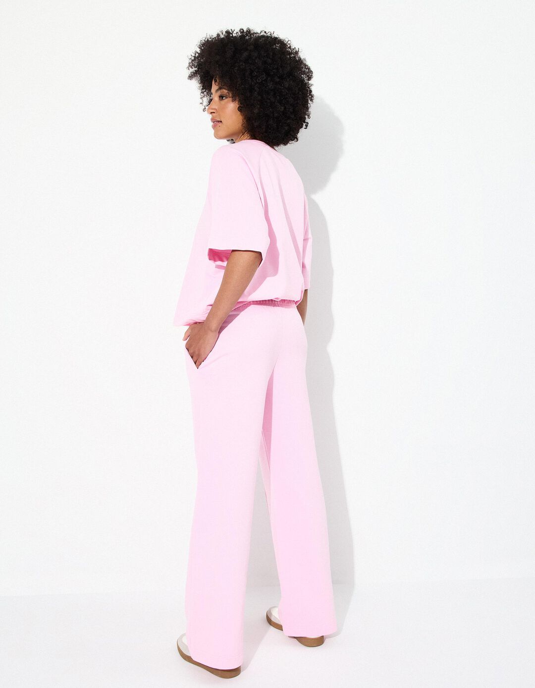 Joggers Wide Leg, Mulher, Rosa