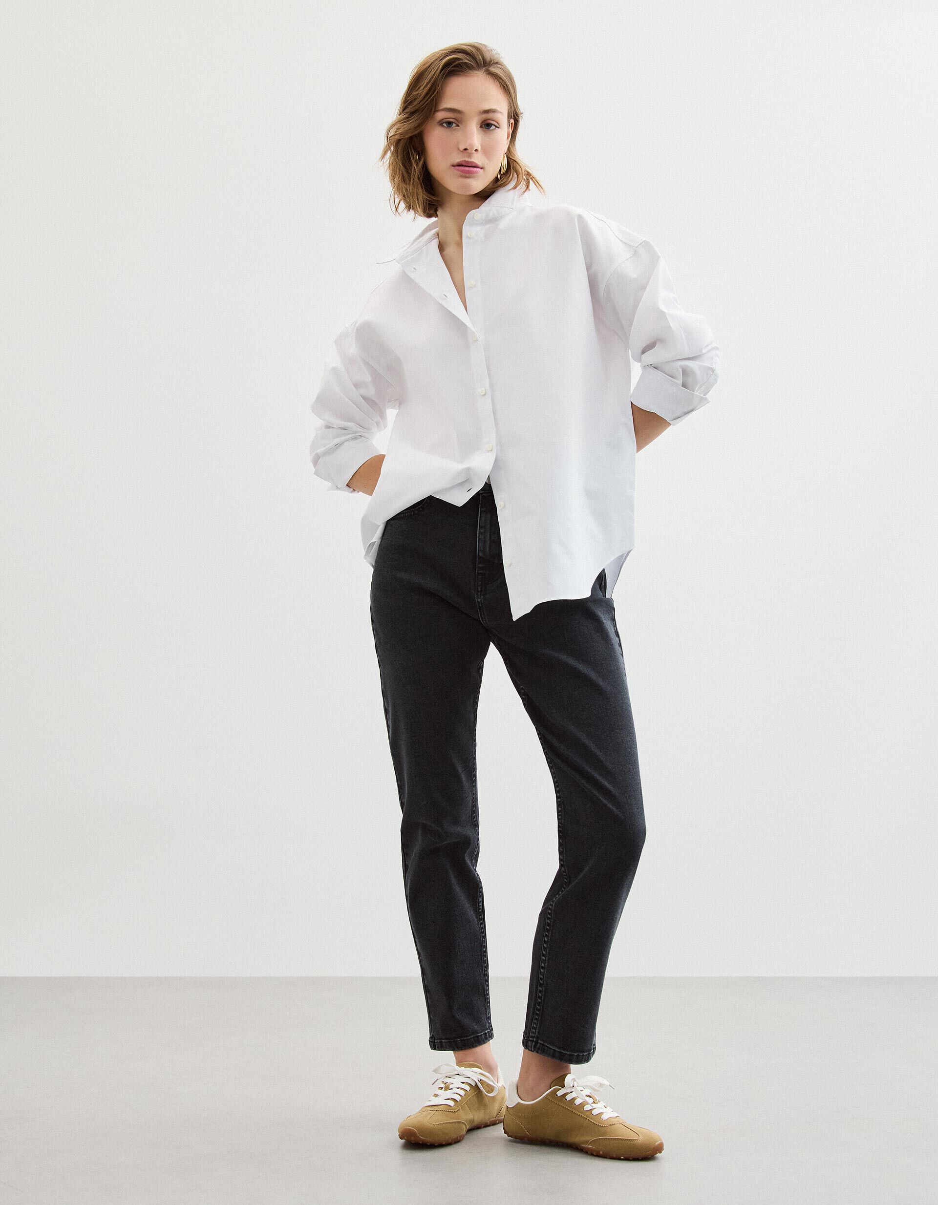 Comprar Online Cal&ccedil;as de Ganga 'Tapered Mom Fit', Mulher, Preto