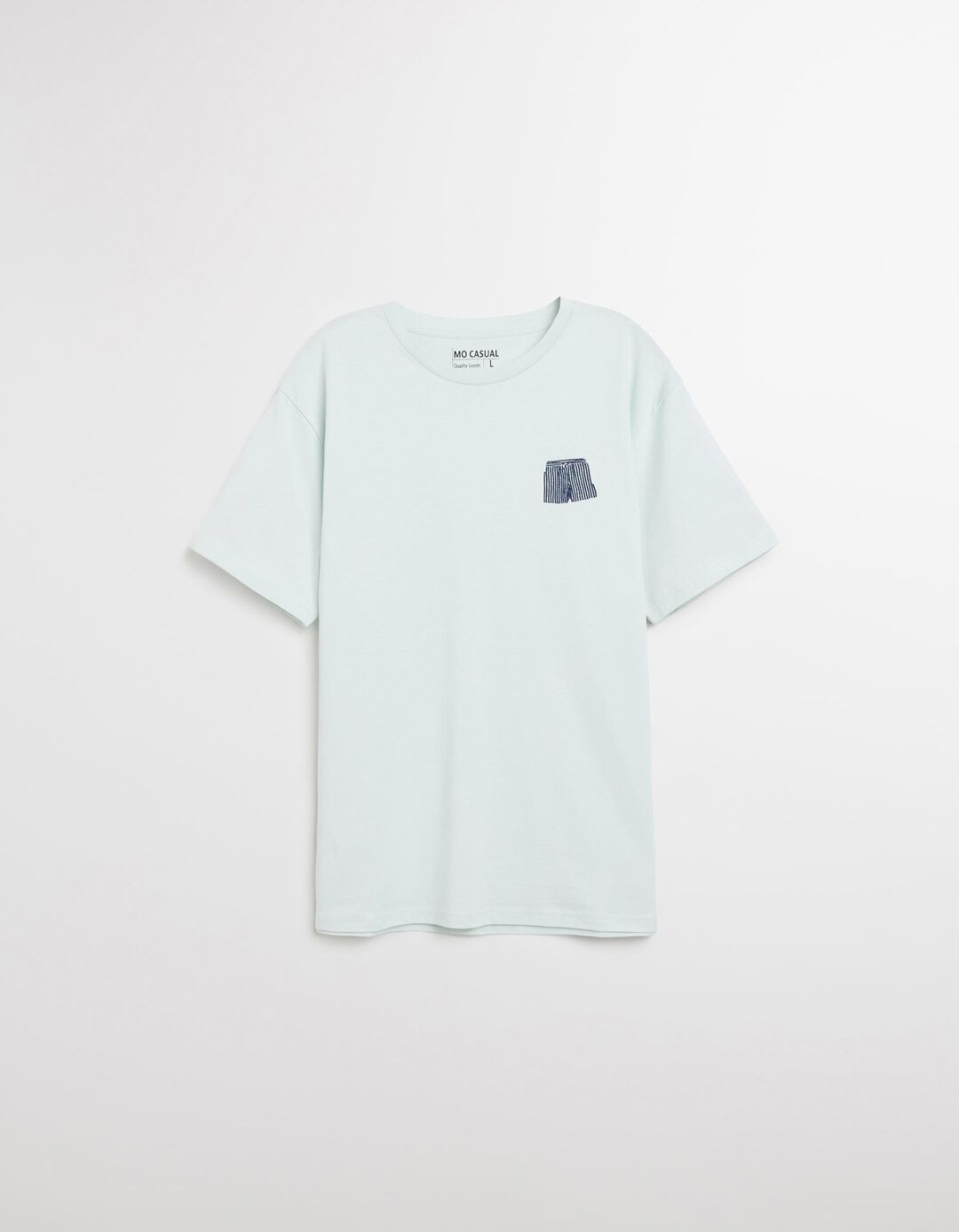 T-shirt Print, Homem, Azul Claro