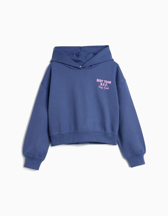 Comprar Online Sweatshirt de Felpa Capuz, Menina, Azul