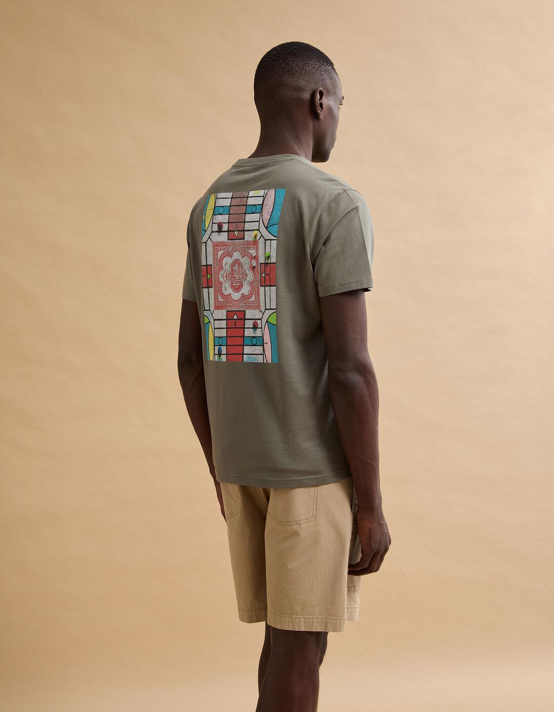 T-shirt Estampada, Homem, Verde Escuro