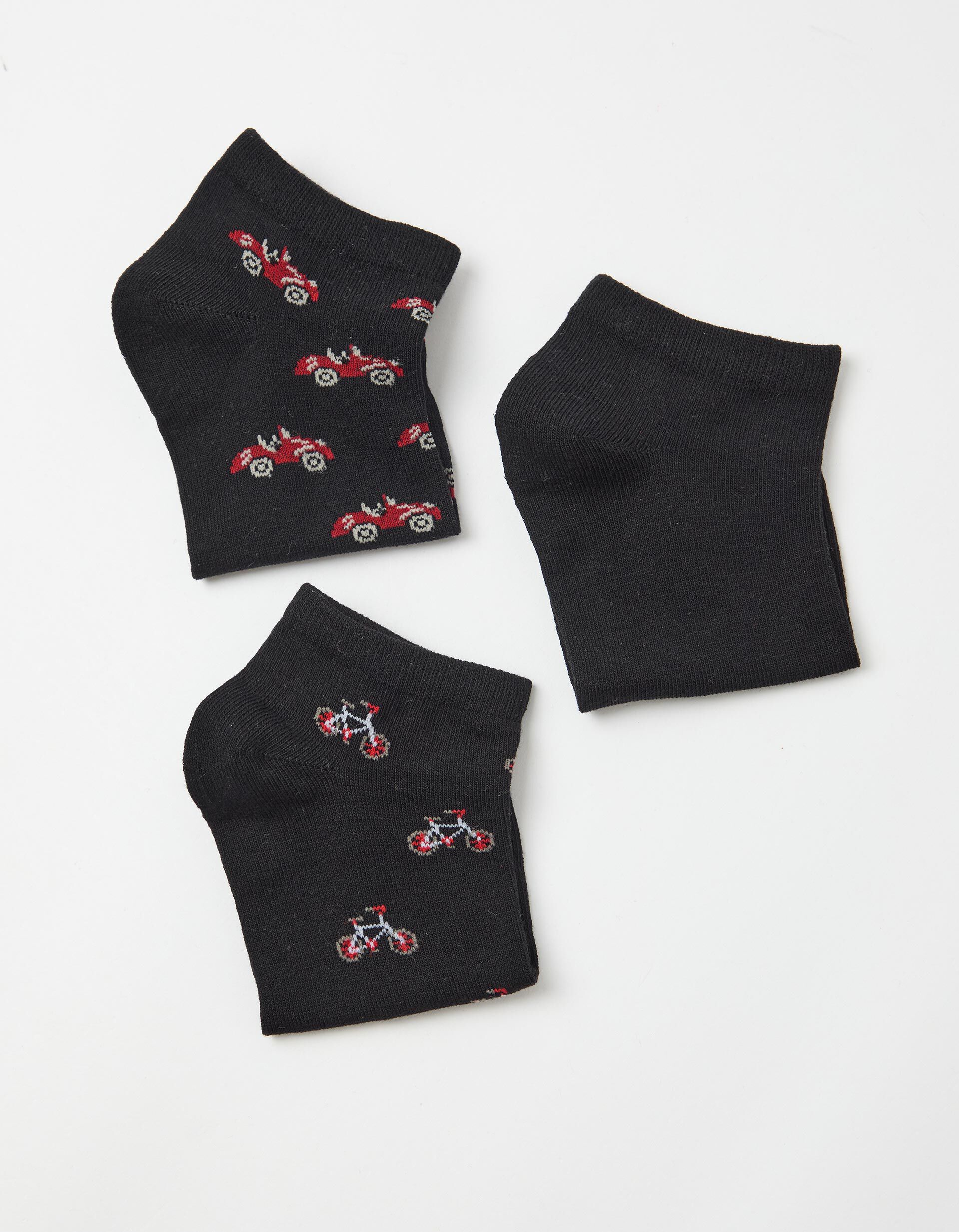 Comprar Online Pack 3 Pares de Meias Tornozelo, Homem, Preto