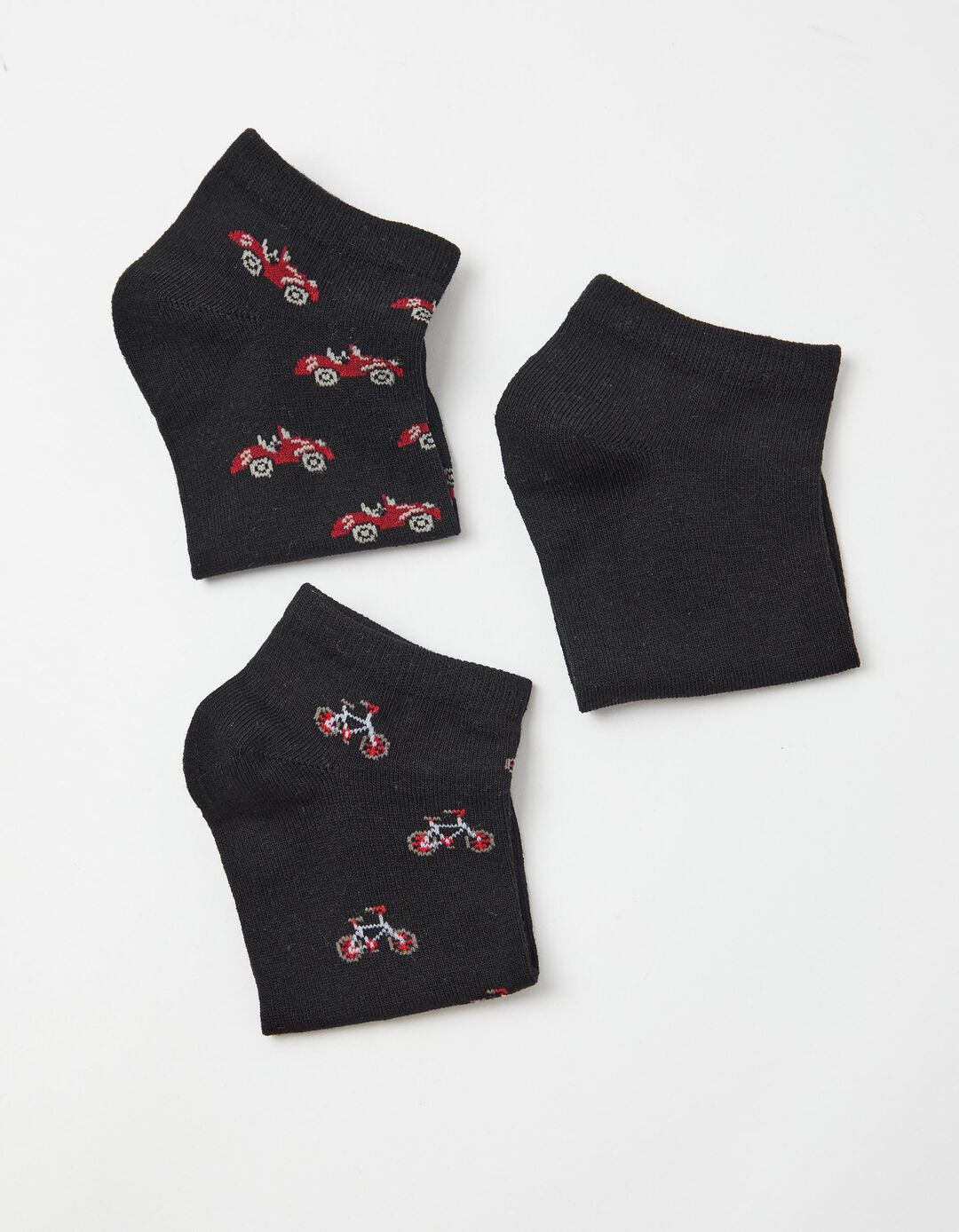 Pack 3 Pares de Meias Tornozelo, Homem, Preto