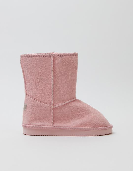 Suedette Boots, Girls, Pink