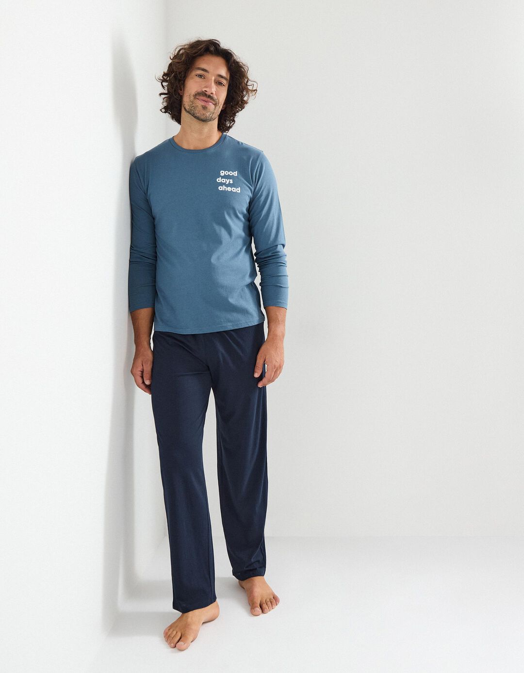 Pijama Jersey, Homem, Azul Escuro  