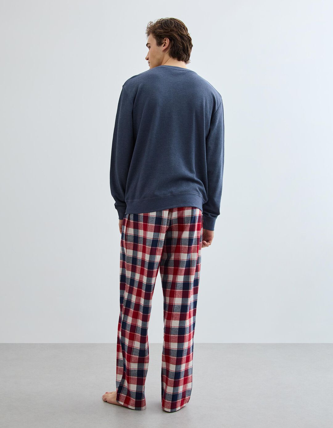 Pijama Xadrez, Homem, Azul Escuro