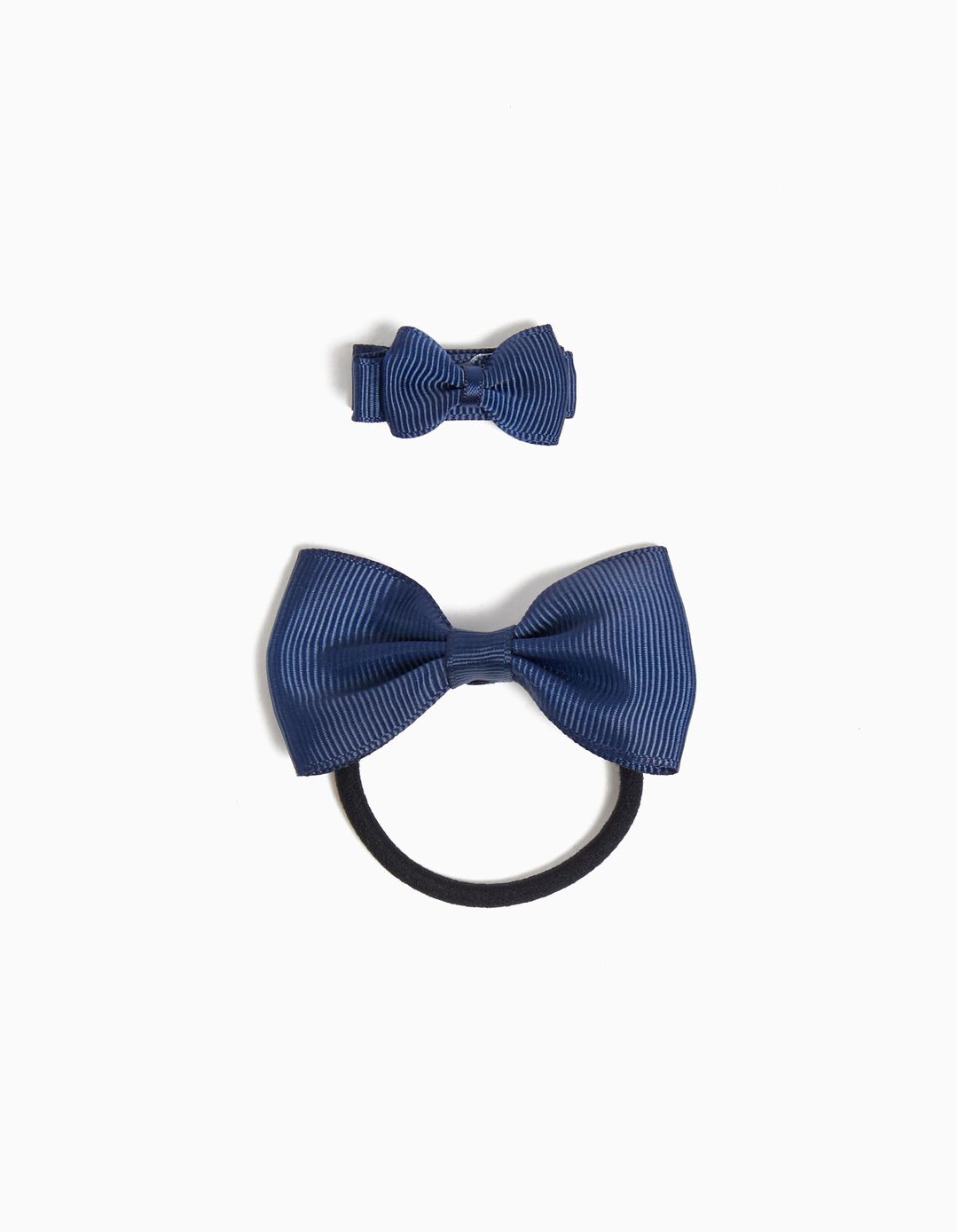 Hair Elastic Pack + Bow Tie, Girl, Dark Blue
