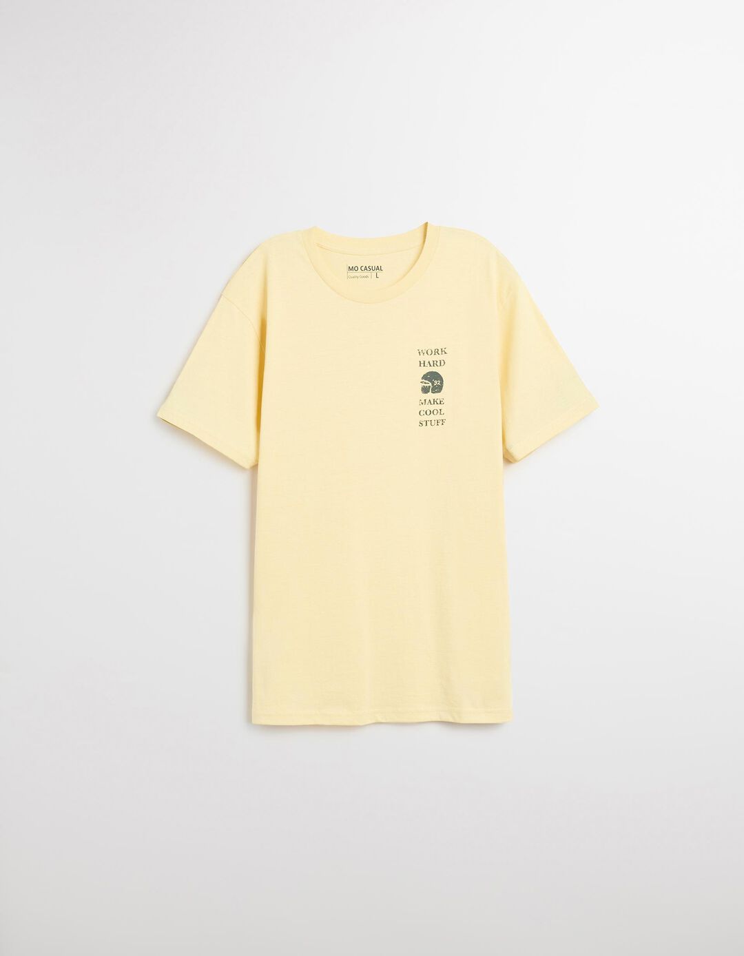 T-shirt Print, Homem, Amarelo Claro