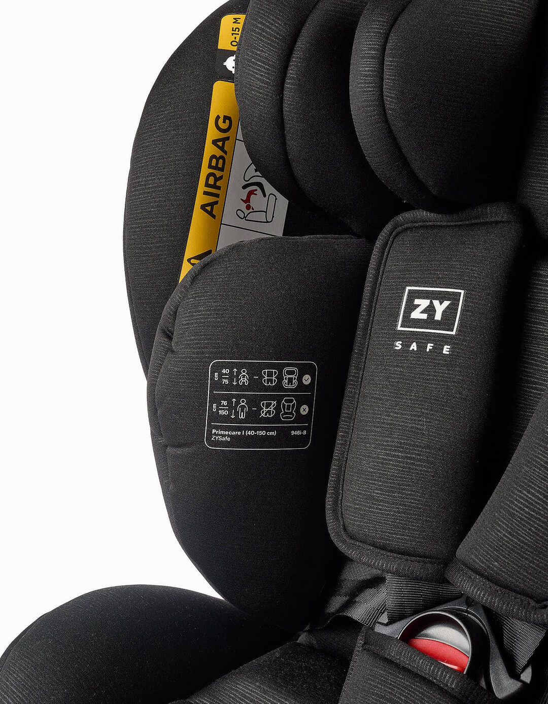 Cadeira Auto I-Size ZY Safe Primecare Belt I (40-150cm), Preto