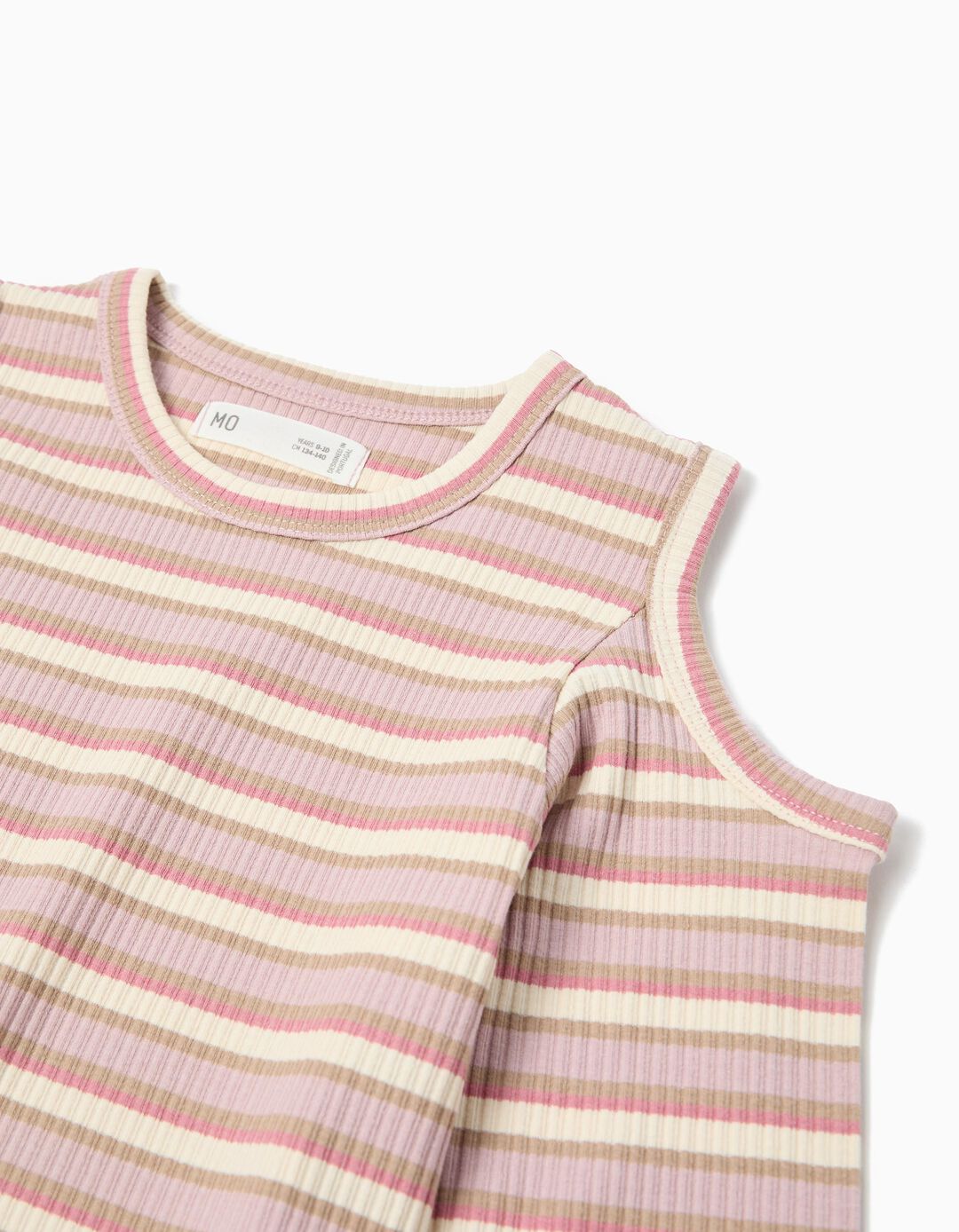 T-shirt Manga Comprida Cut Out, Menina, Rosa Claro