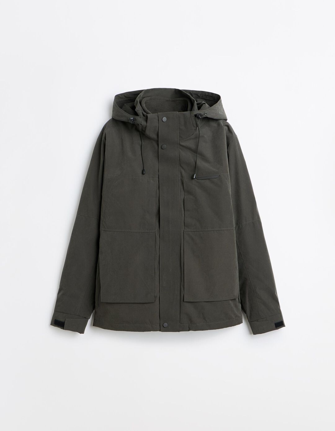 Parka T&eacute;cnica Com Capuz, Homem, Verde Escuro
