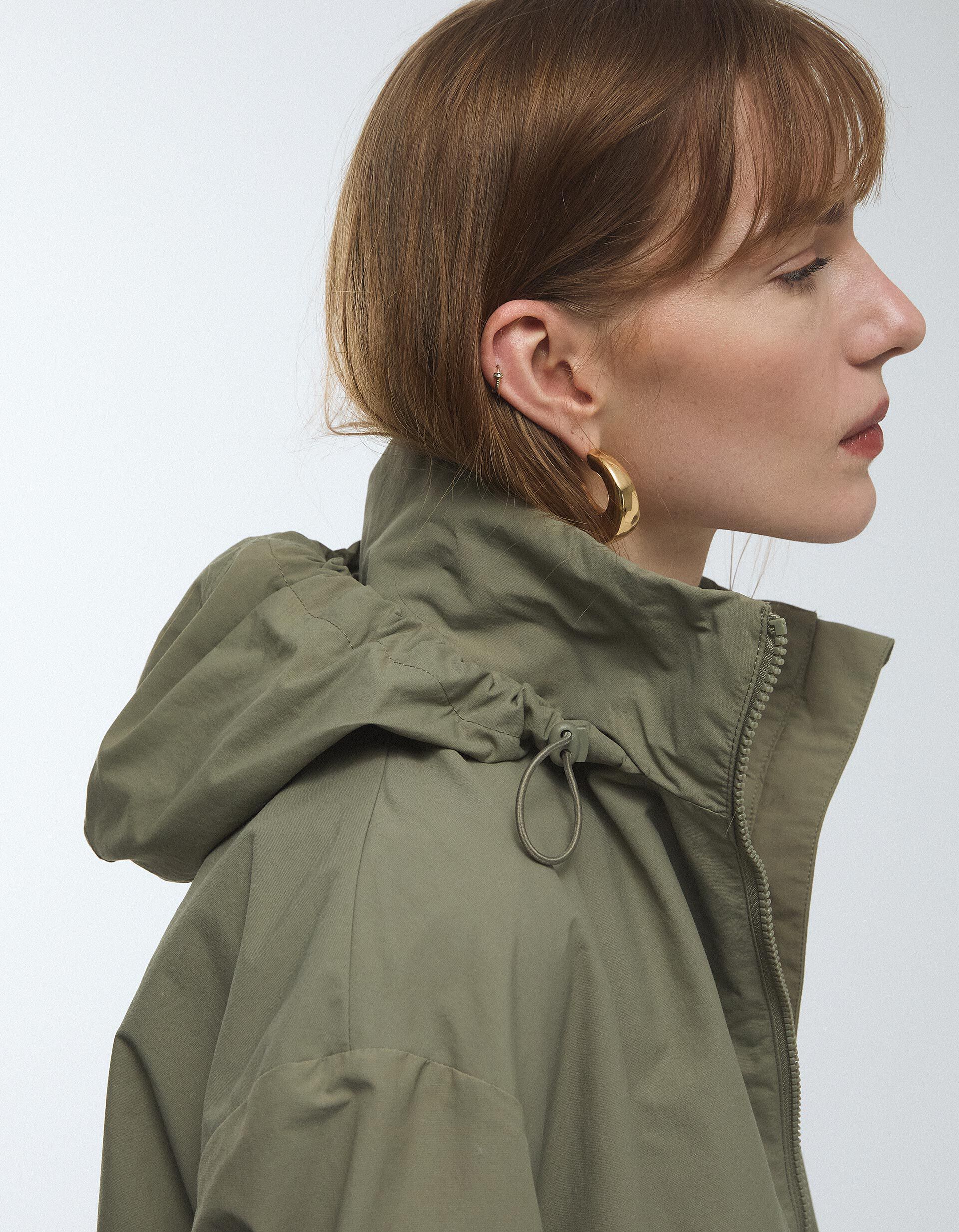 Comprar Online Parka Curta, Mulher, Verde Escuro