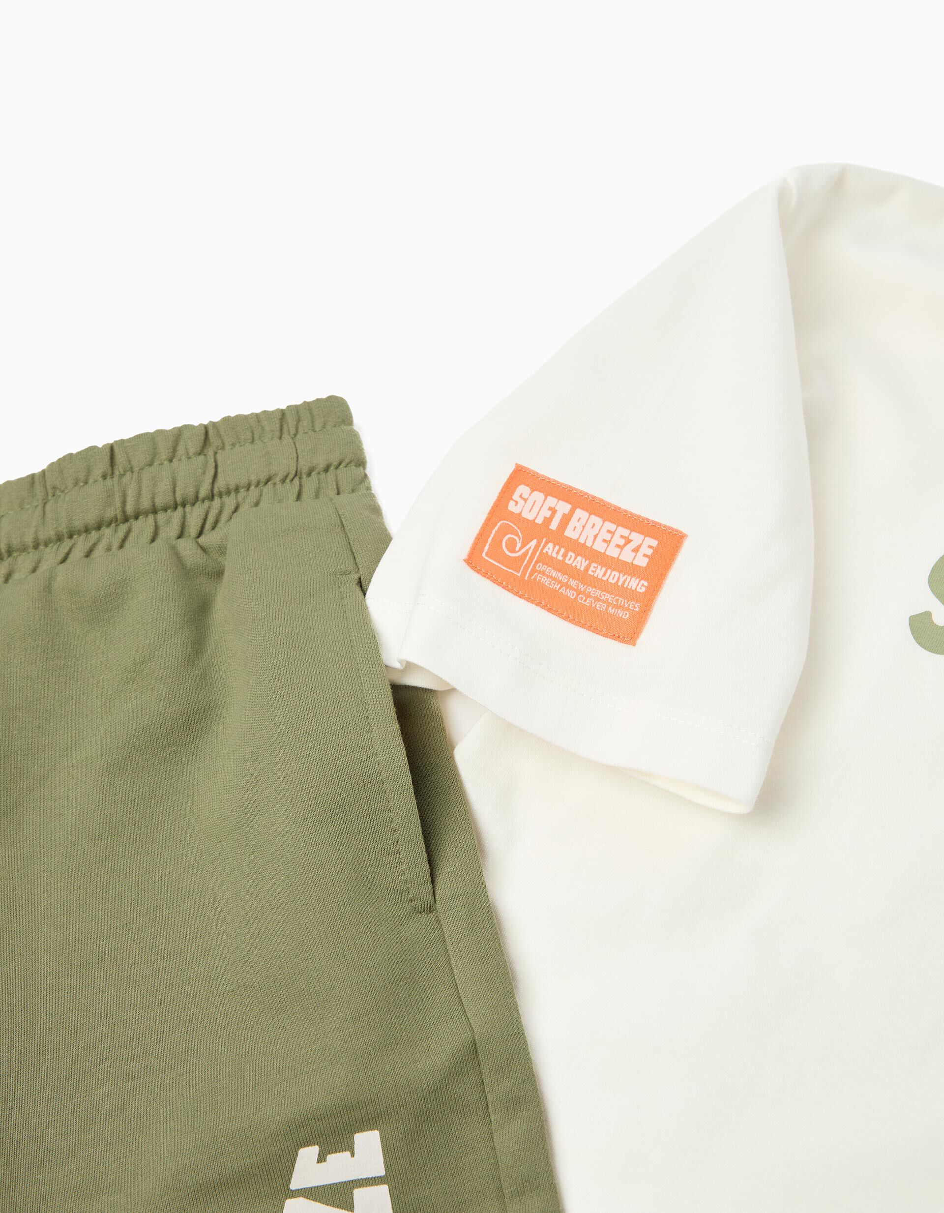 Comprar Online Conjunto T-shirt e Cal&ccedil;&otilde;es, Menino, Verde Escuro
