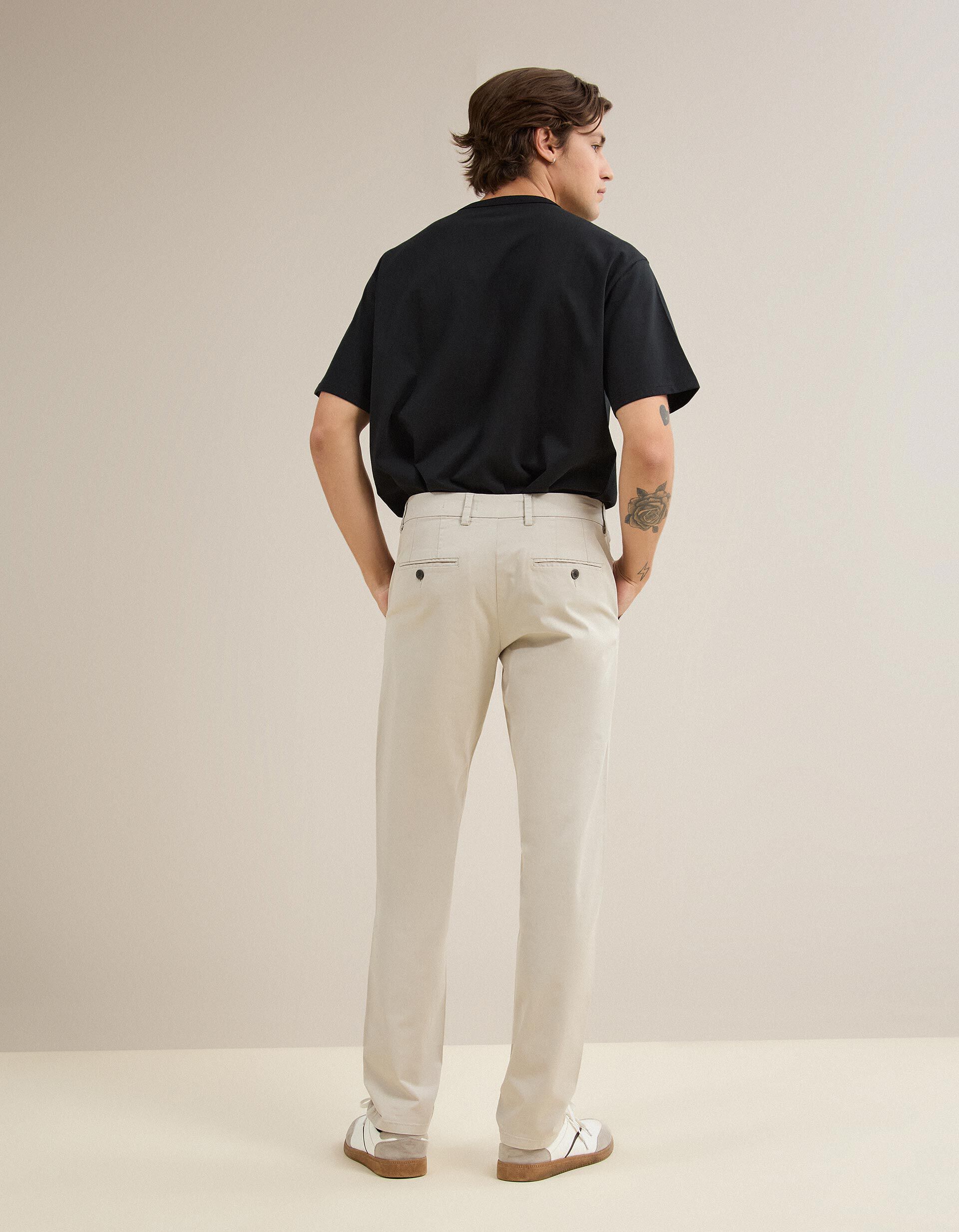 Comprar Online Cal&ccedil;as Chino Slim, Homem, Bege Claro
