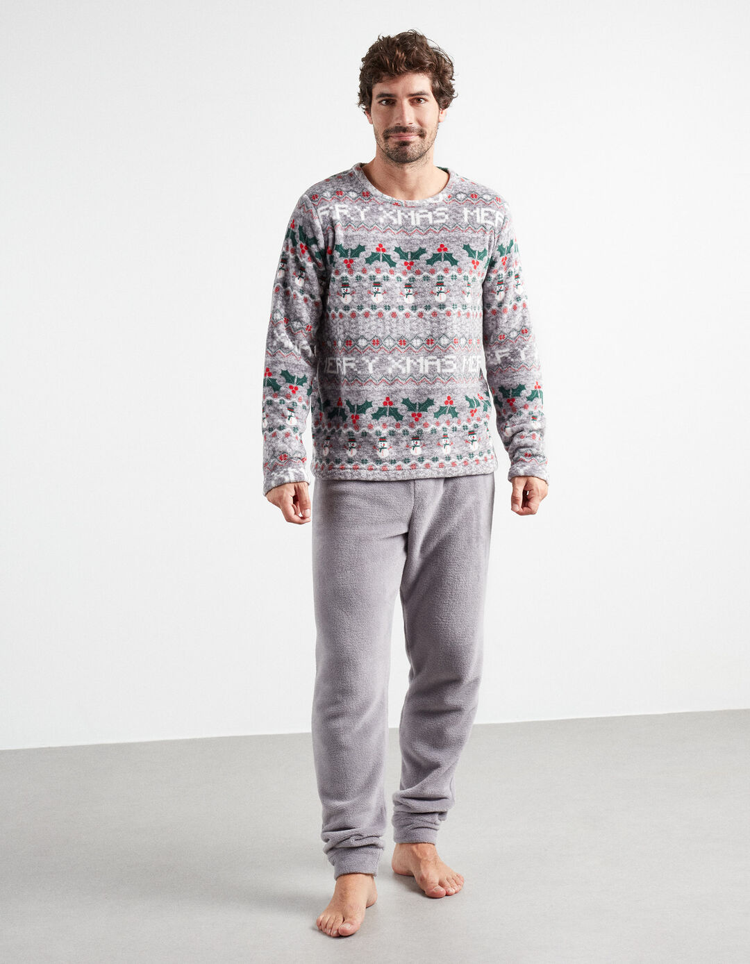 'Christmas' pajamas, Man, Gray