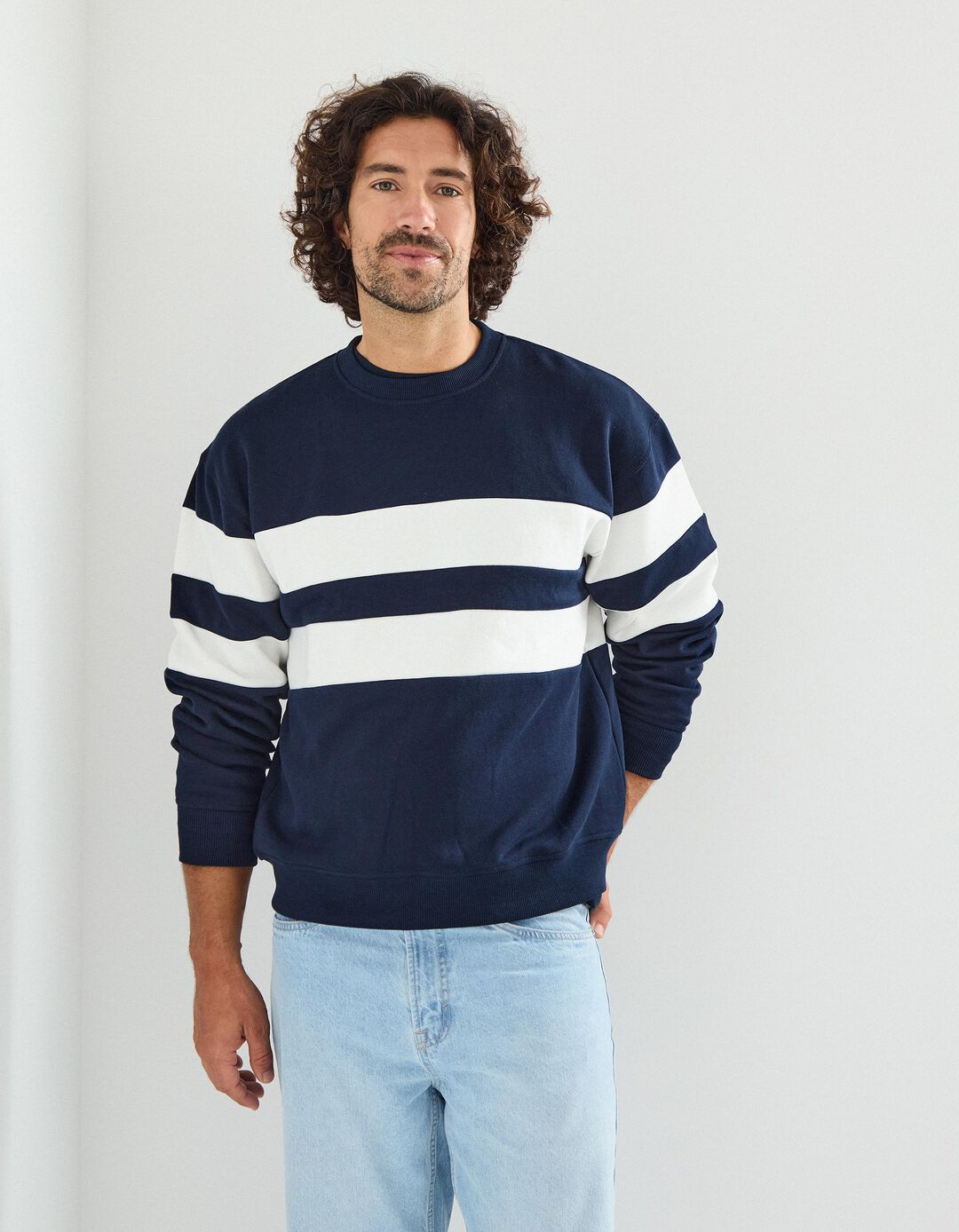 Sweatshirt de Felpa, Homem, Azul Escuro