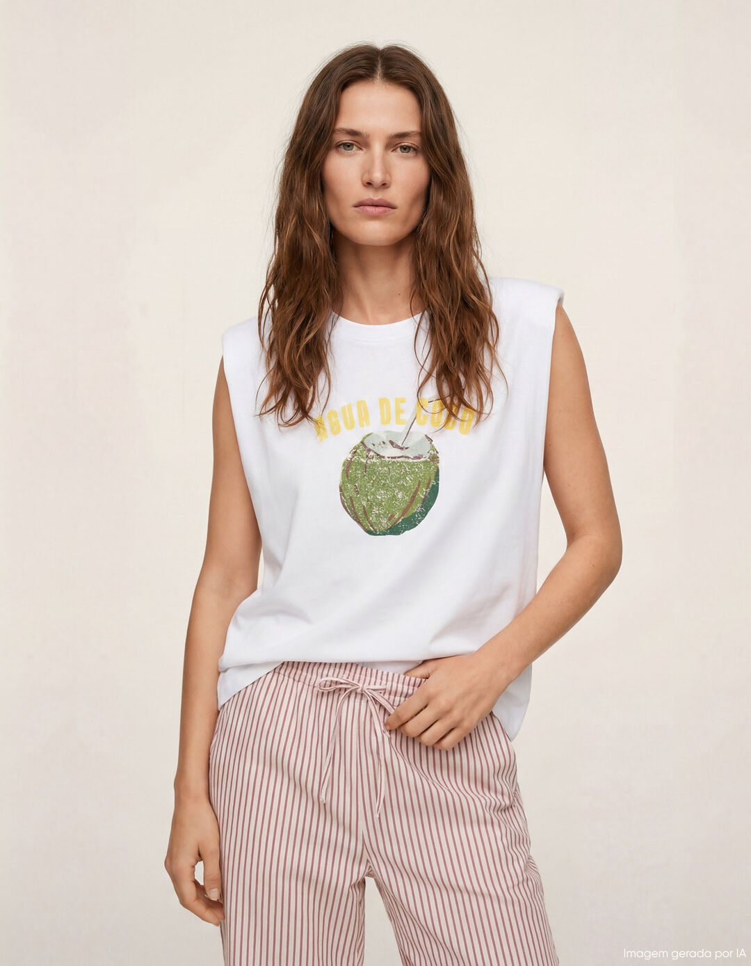 T-shirt Estampada, Mulher, Branco