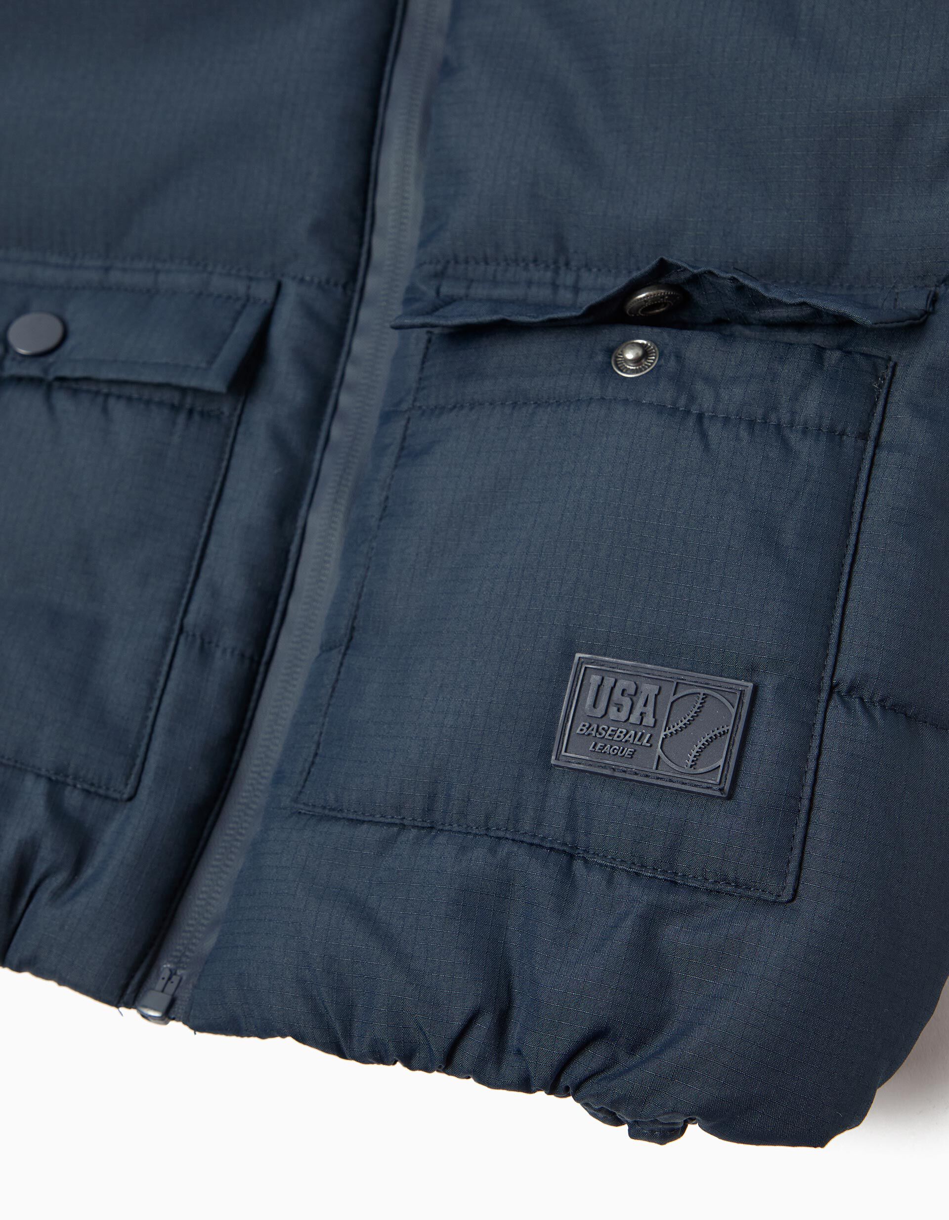 Comprar Online Colete com Capuz, Menino, Azul Escuro