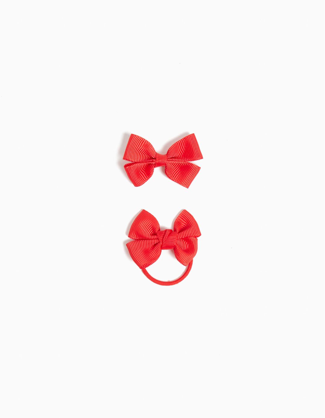 Hair Elastic Pack + Bow Tie, Girl, Red