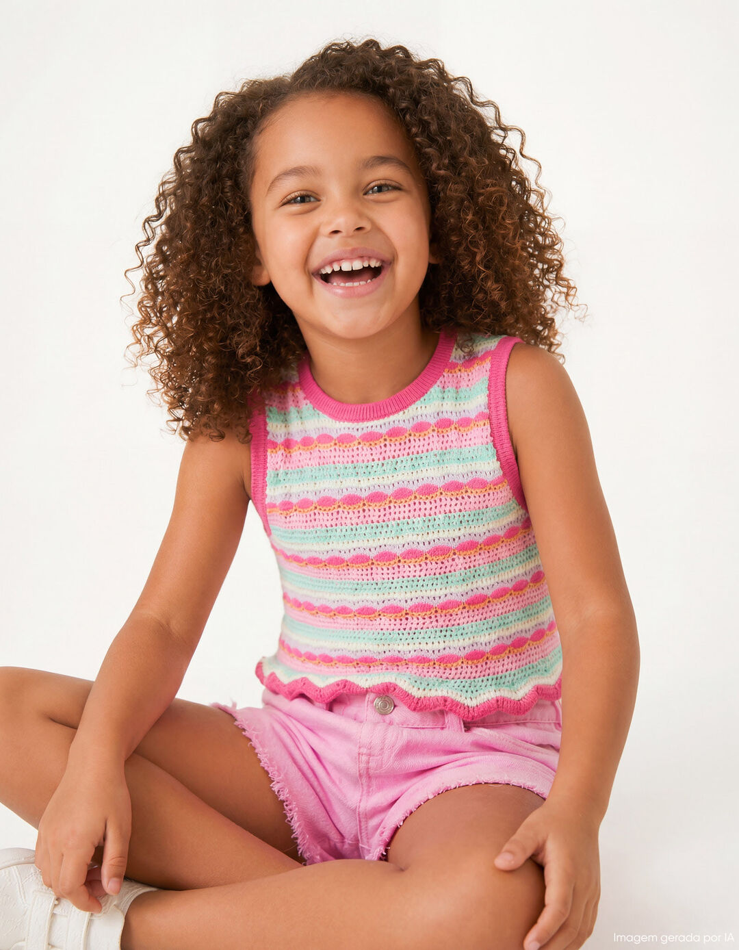 Top Crochet, Menina, Roxo Claro