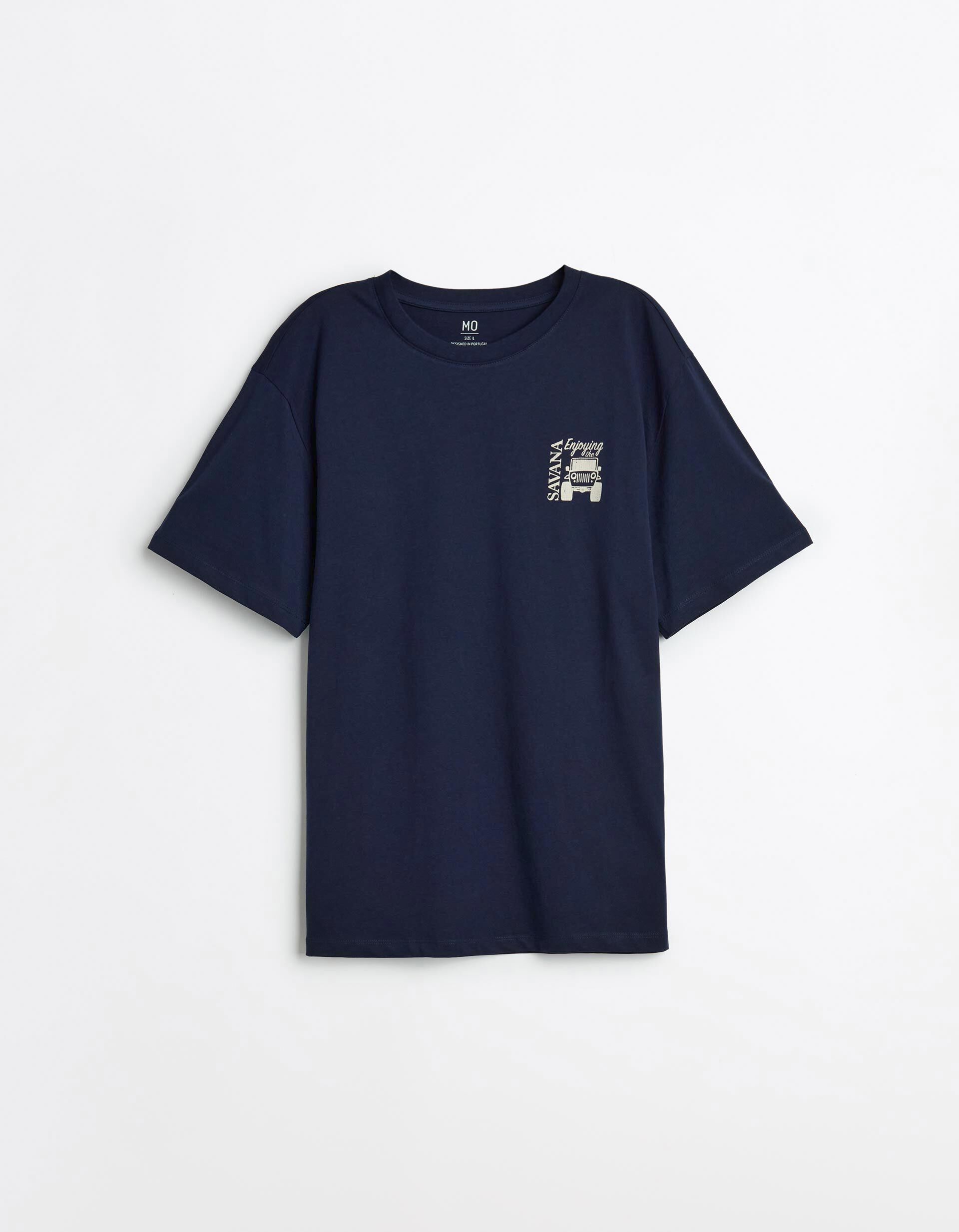 Comprar Online T-shirt Jersey Estampada, Homem, Azul Escuro