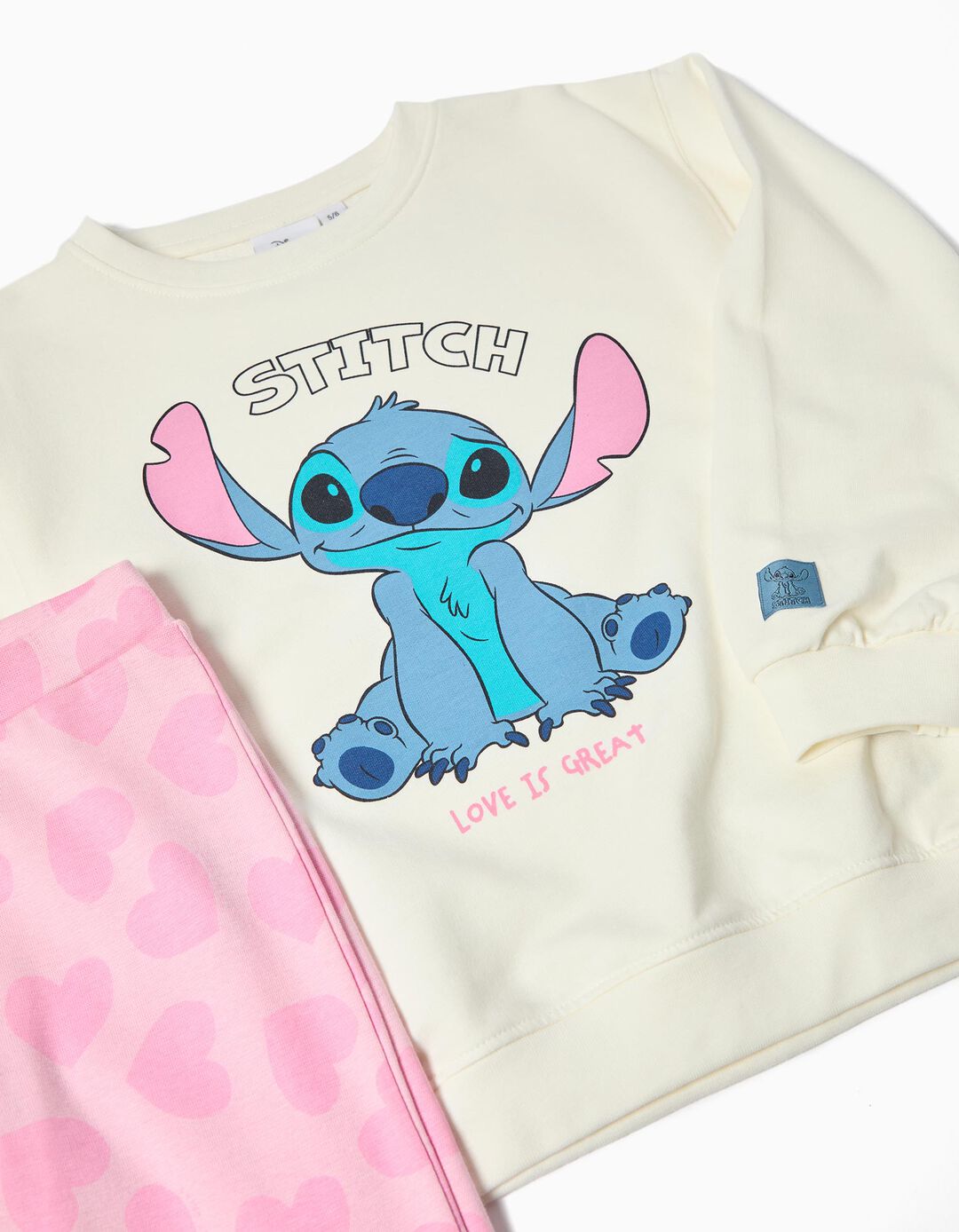 Conjunto Sweatshirt e Leggings 'Stitch' ©Disney, Menina, Branco