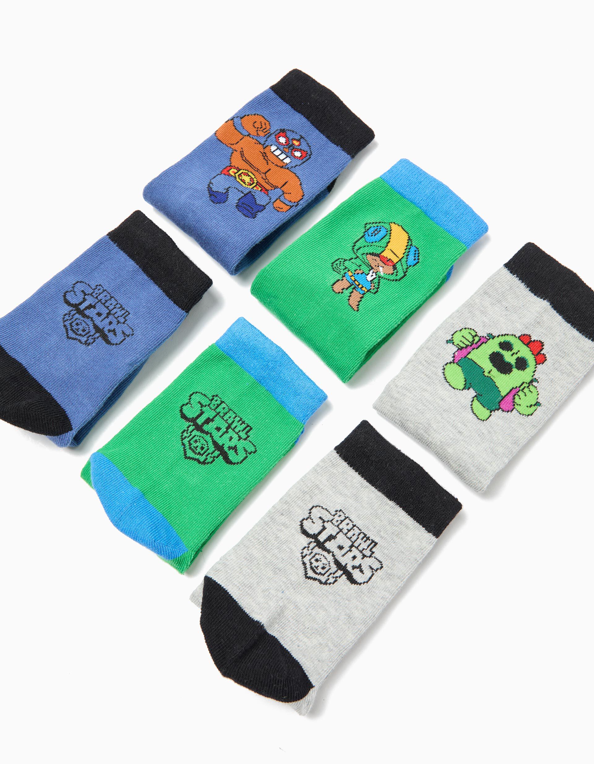 Comprar Online Pack 3 Meias 'Brawl Stars', Menino, Multicor