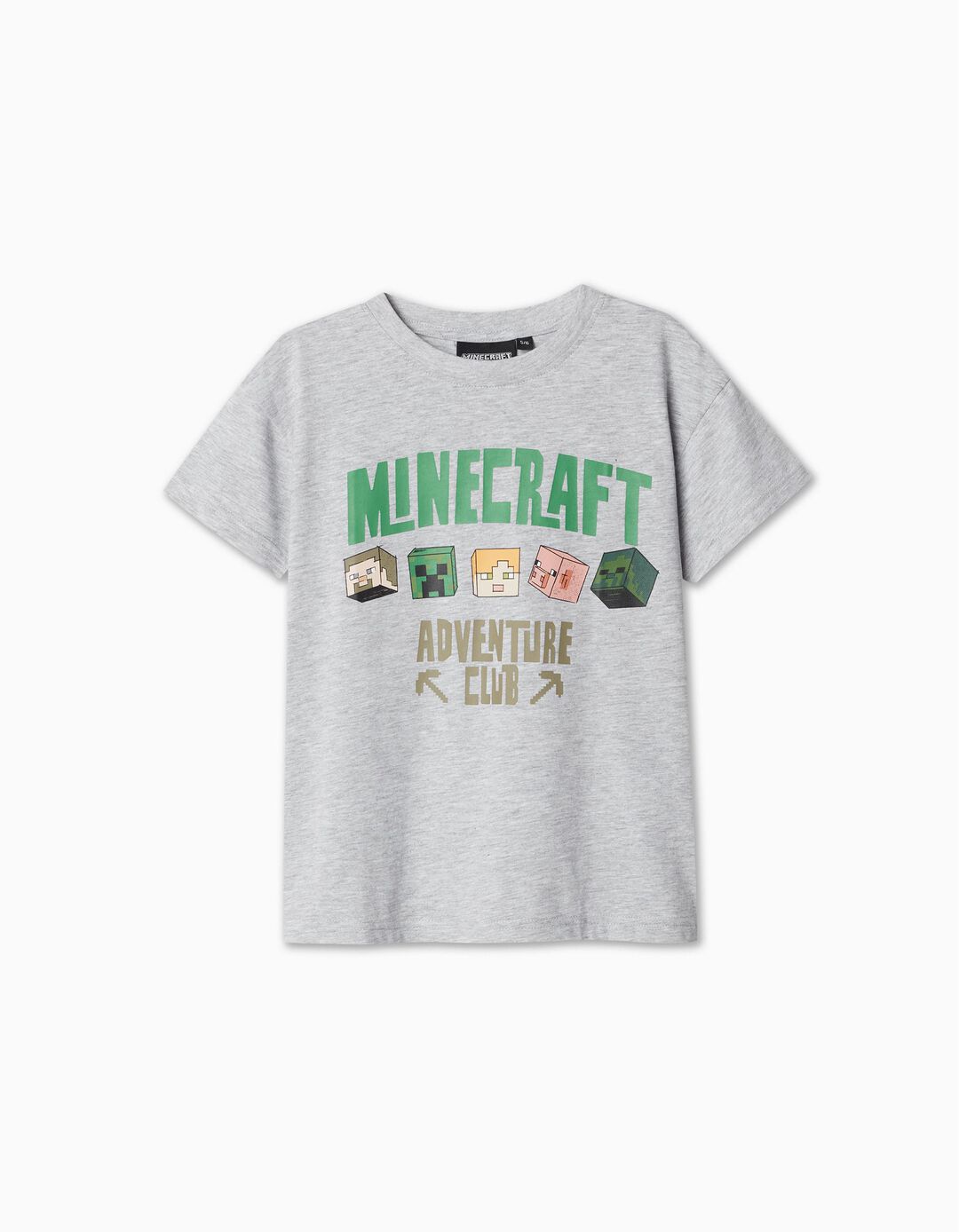 T-shirt 'Minecraft', Menino, Cinzento Claro