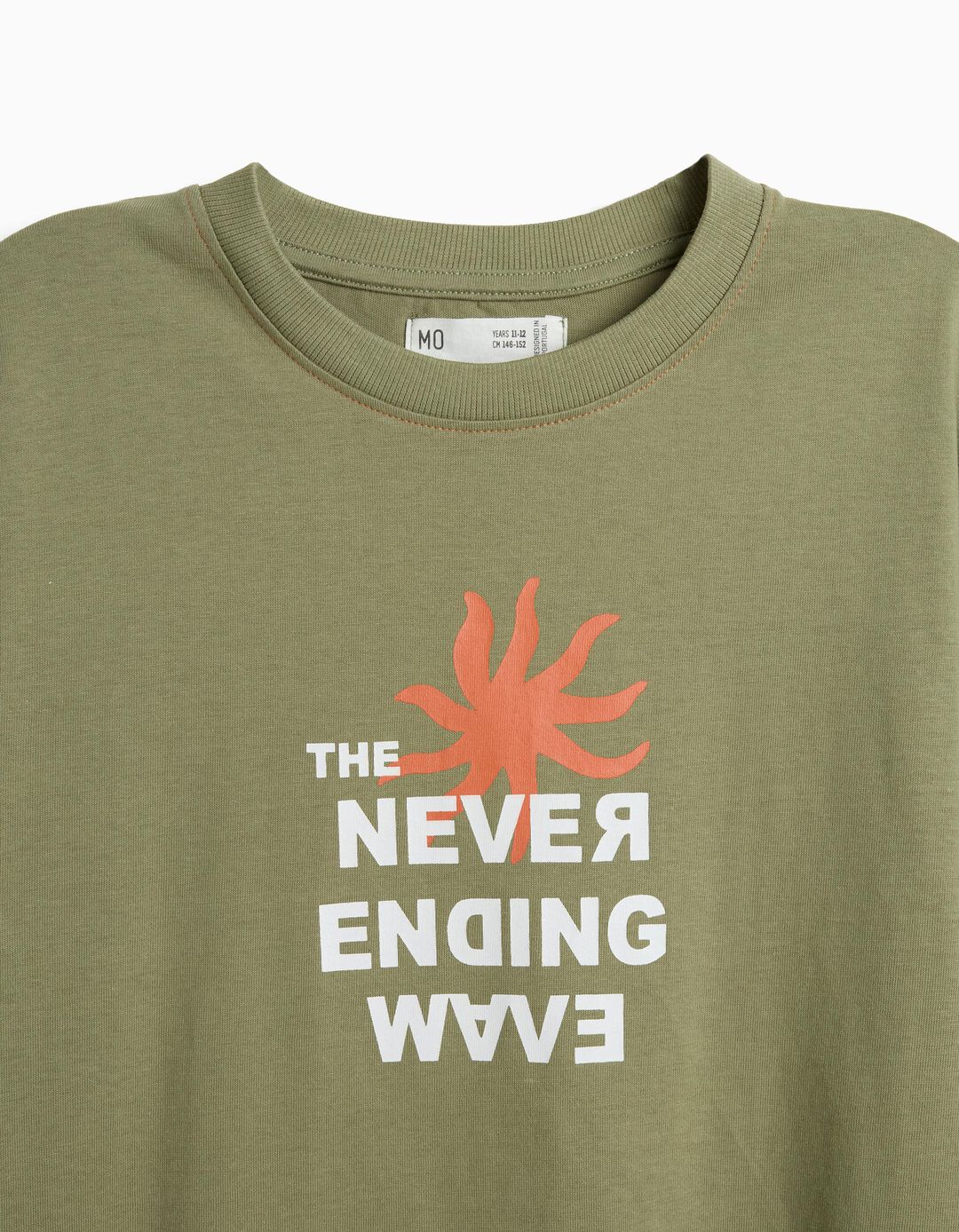 T-shirt 'Loose Fit', Menino, Verde Escuro