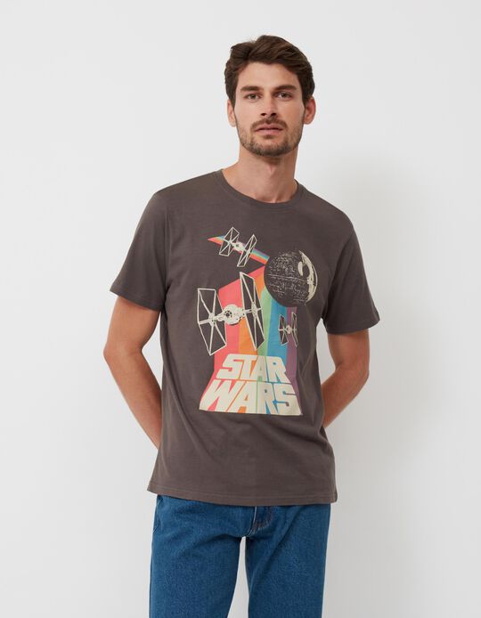 T-shirt 'Star Wars', Homem, Cinzento Escuro