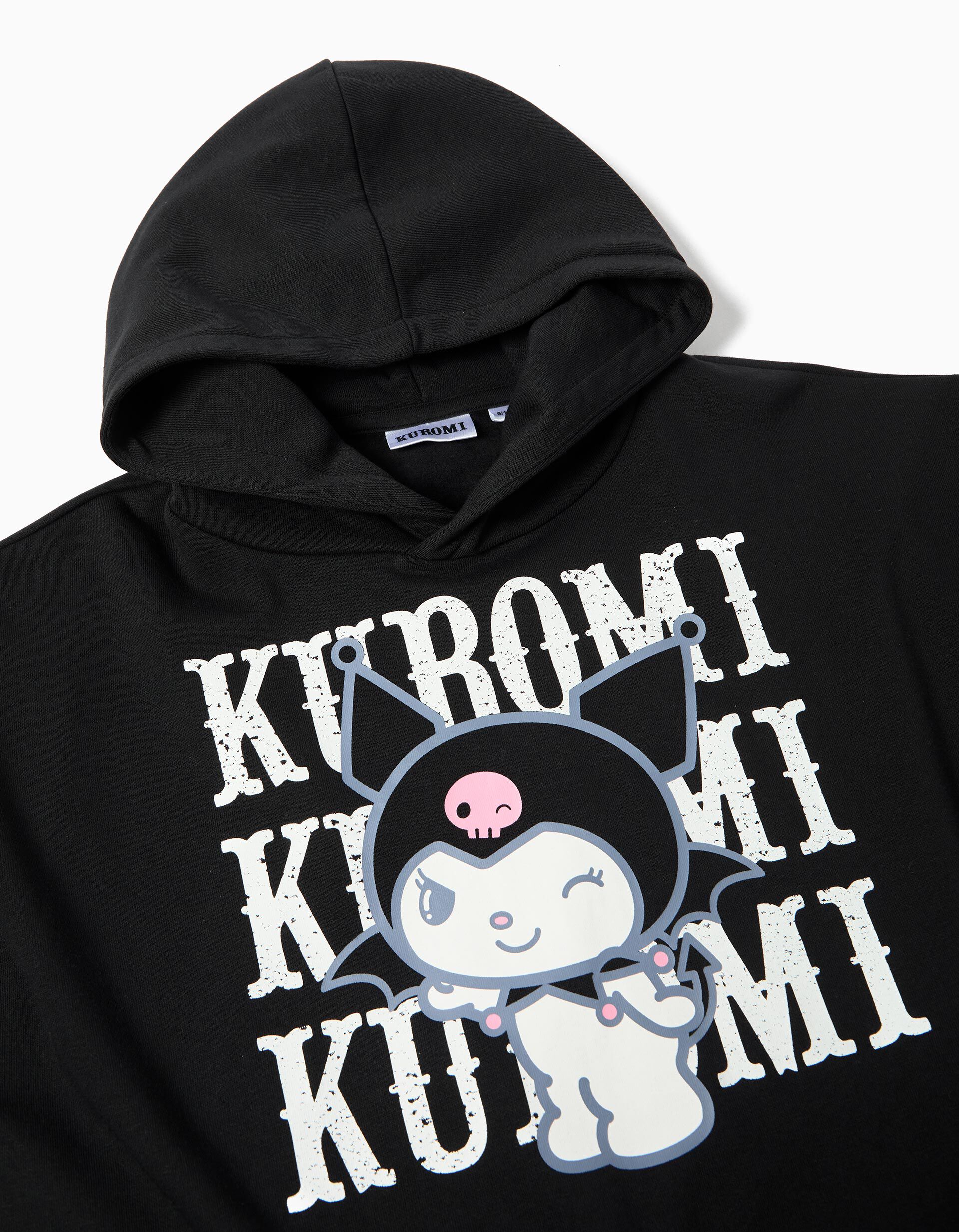Comprar Online Sweatshirt com Capuz 'Kuromi', Menina, Preto
