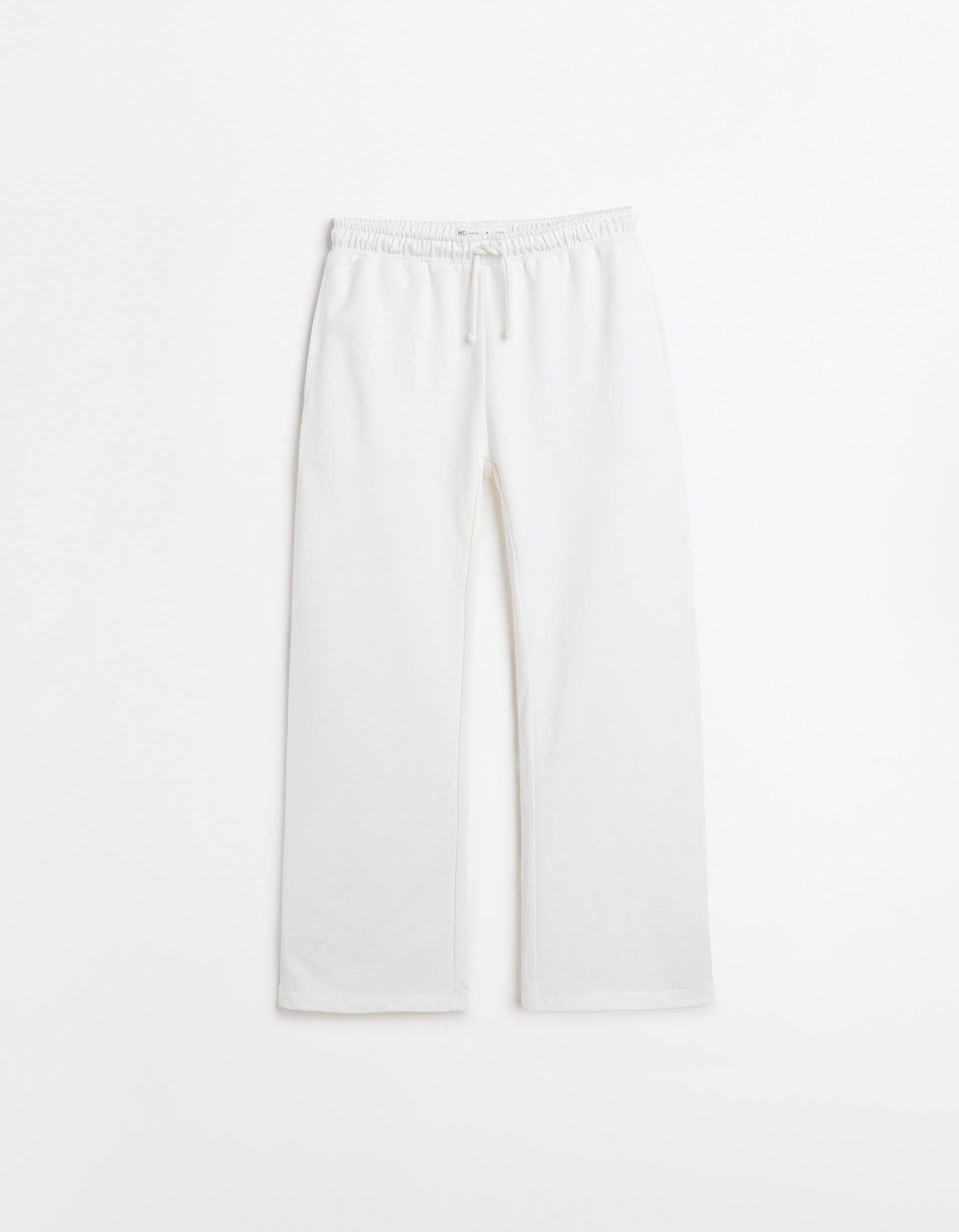 Comprar Online Cal&ccedil;as Jogging 'Wide Leg', Mulher, Bege Claro