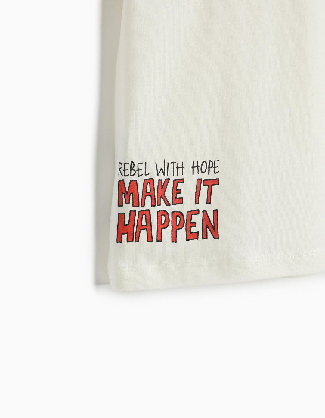T-shirt Estampada 'Loose Fit', Menino, Branco